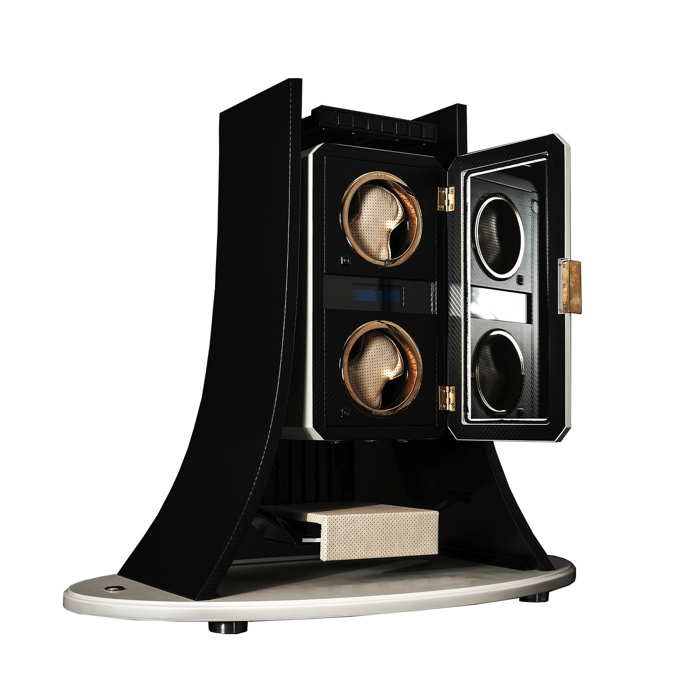 MT Eiffel Black and White Automatic Watch Winder - Maurizio Time