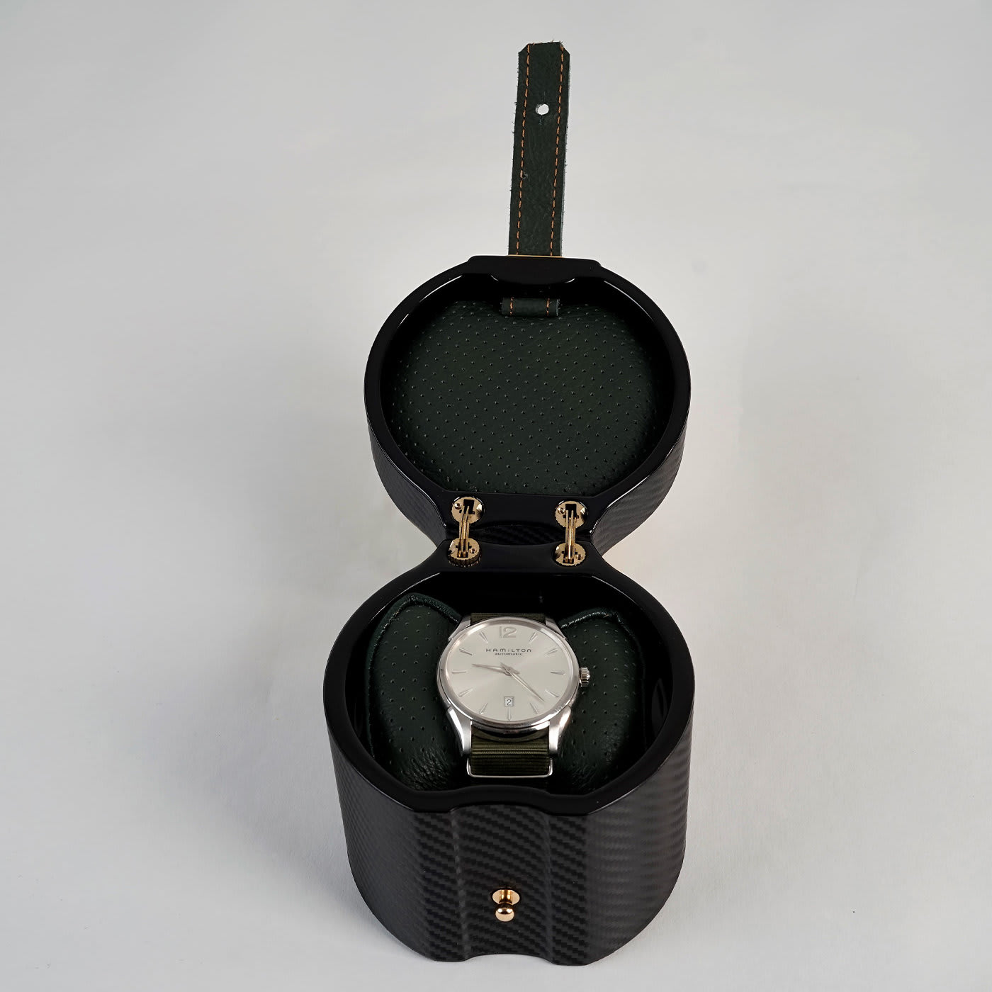MT Travel Black and Green Watch Case - Maurizio Time