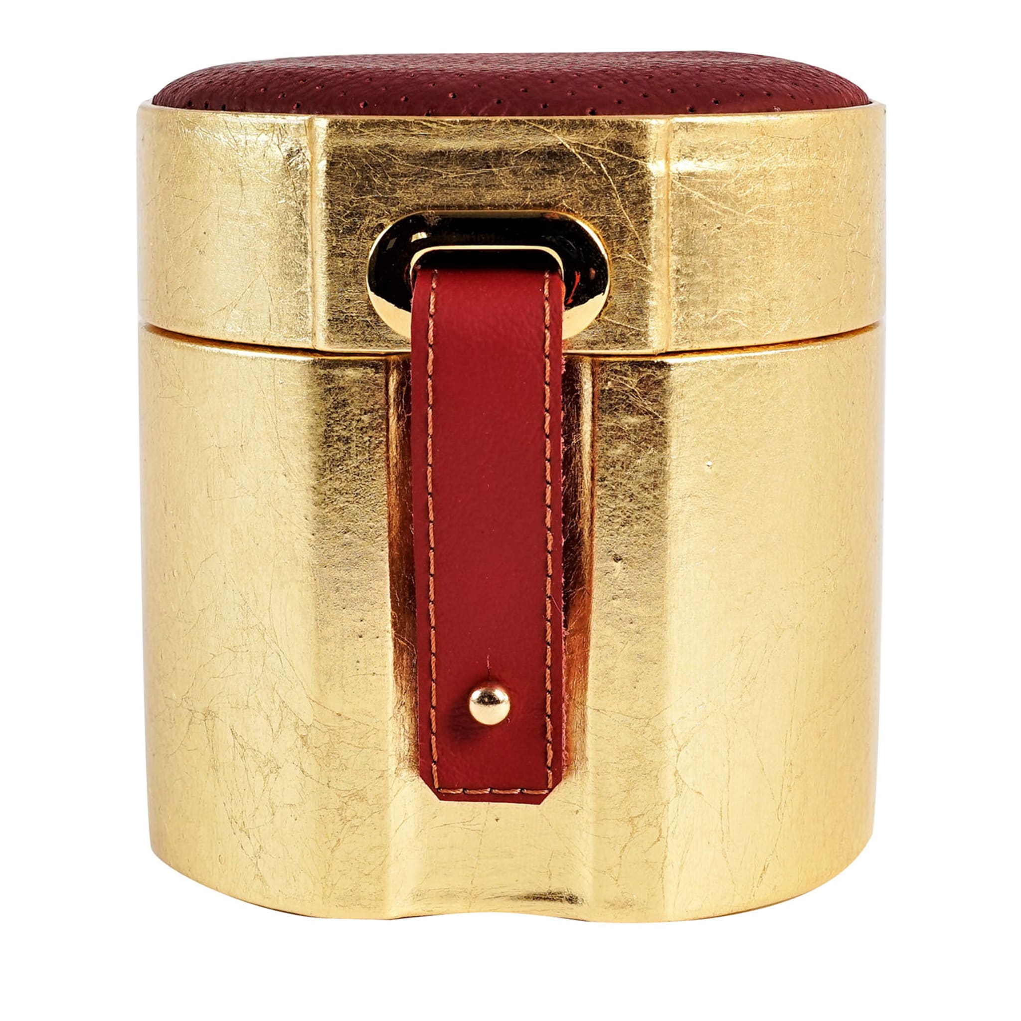 MT Travel Gold and Burgundy Watch Case - Main view