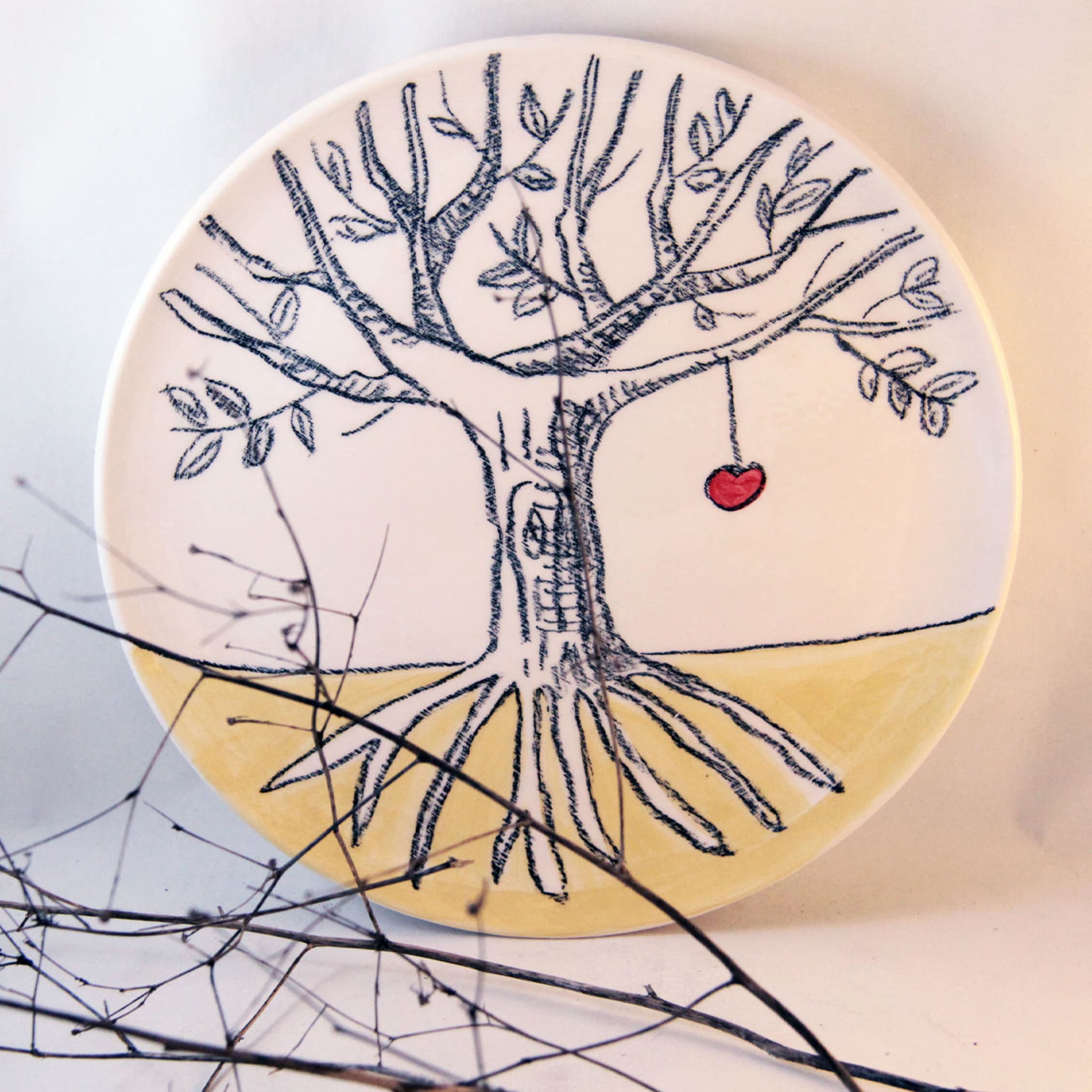 Tree and Roots Decorative Plate - Alternative view 1