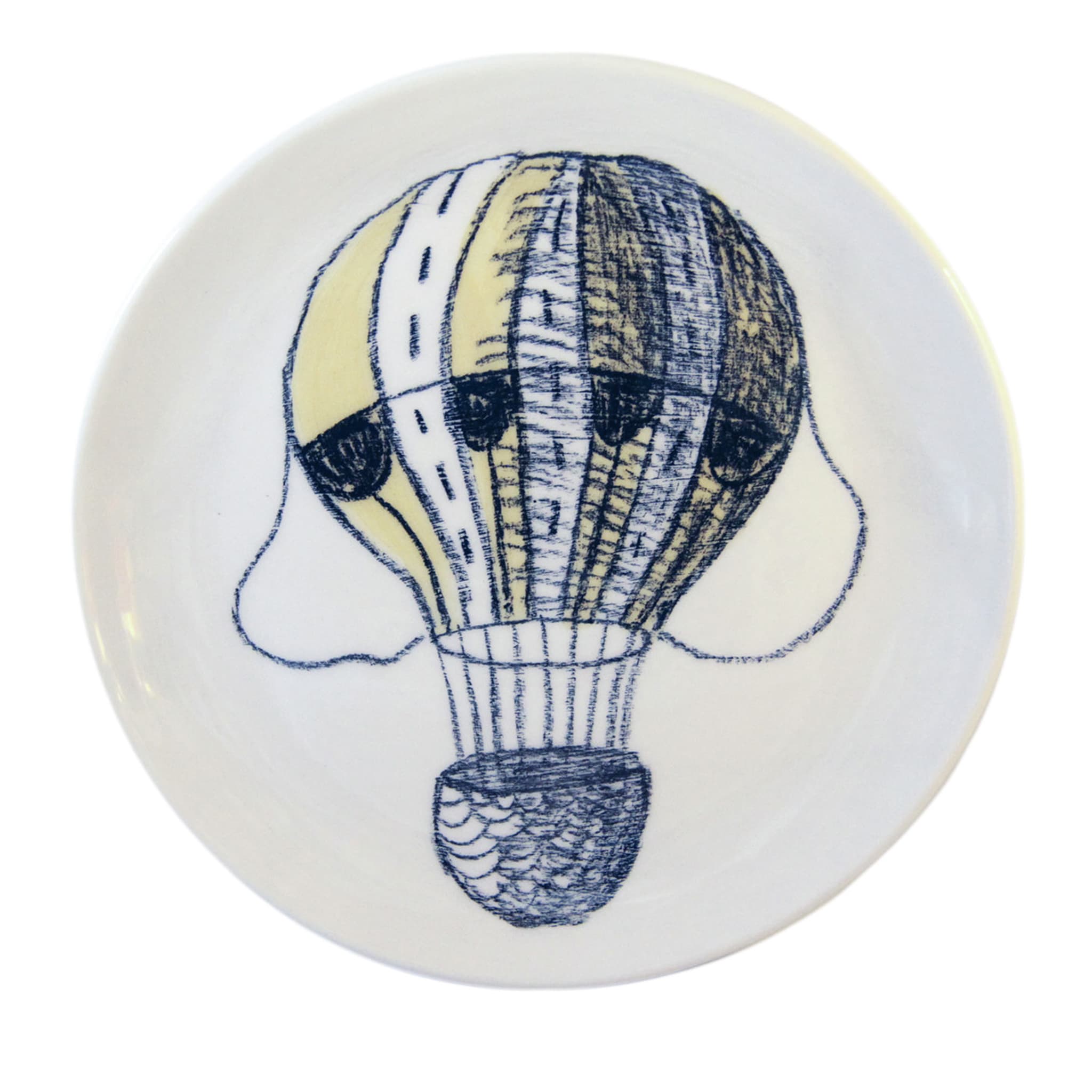 Yellow Air Balloon Decorative Plate - Main view