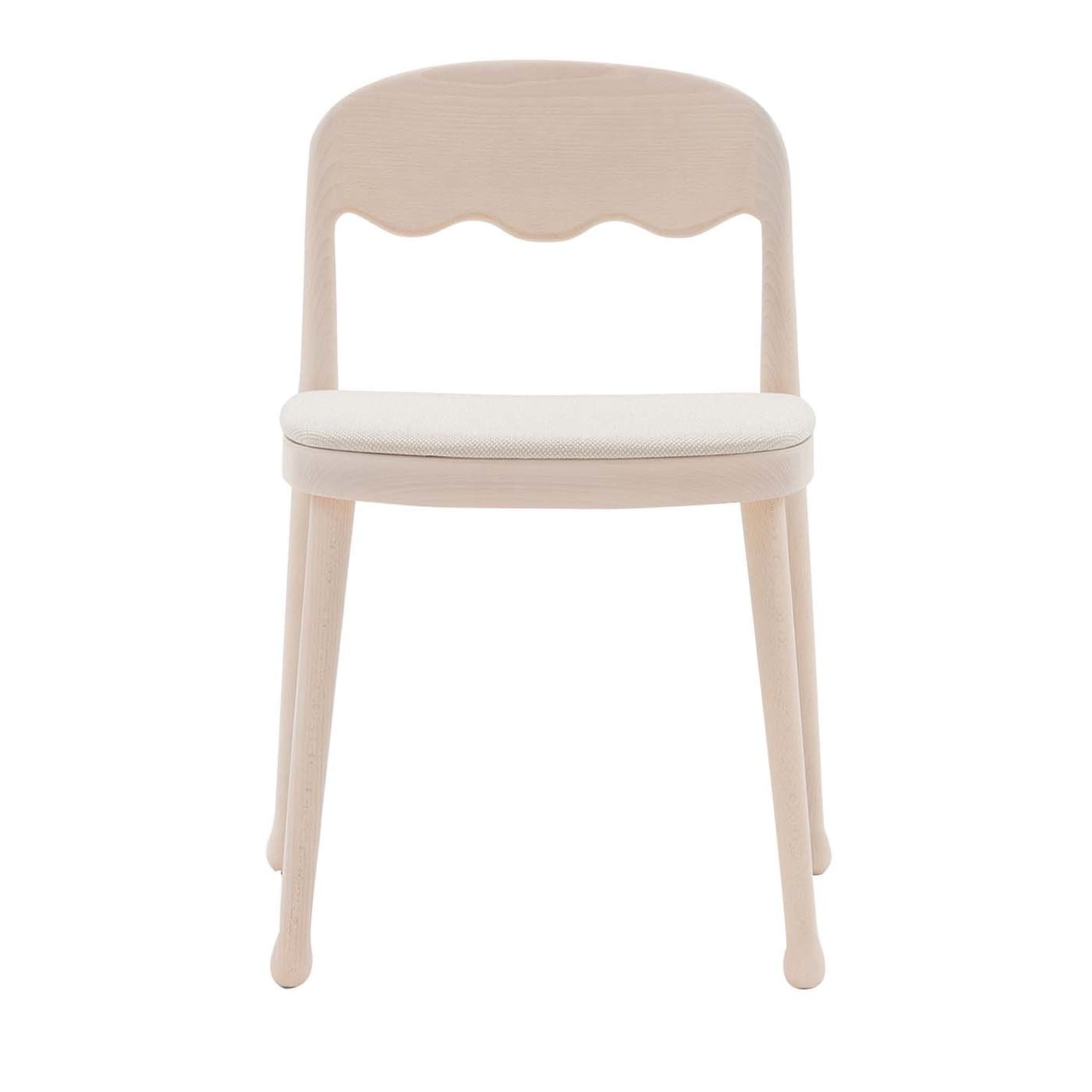 Frisée 251 Cream White Chair by Cristina Celestino - Main view