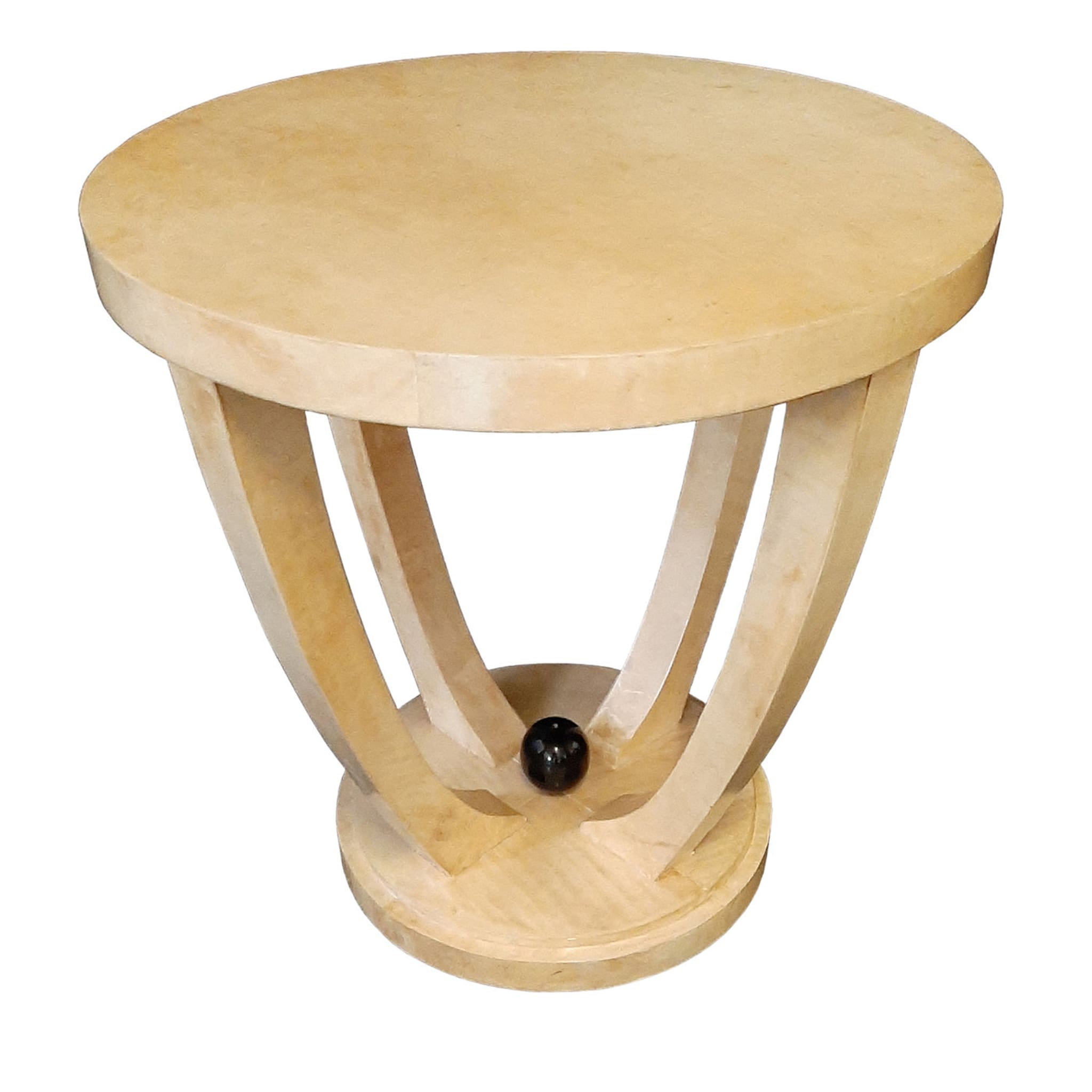 Ivory Parchment Round Side Table - Alternative view 1