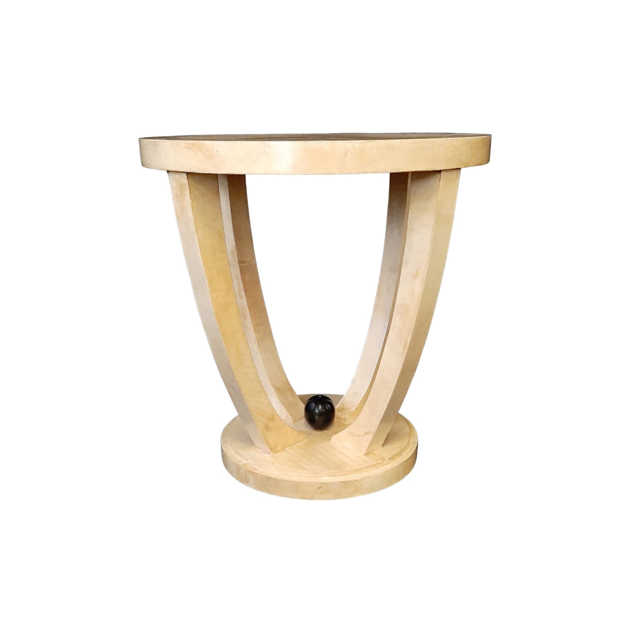 Ivory Parchment Round Side Table - Alternative view 2
