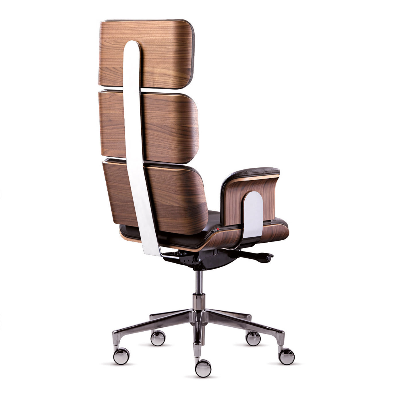 Armadillo 1 Dark Brown High Back Swivel Office Armchair by Rainer Bachschmid - Altek Italia Design