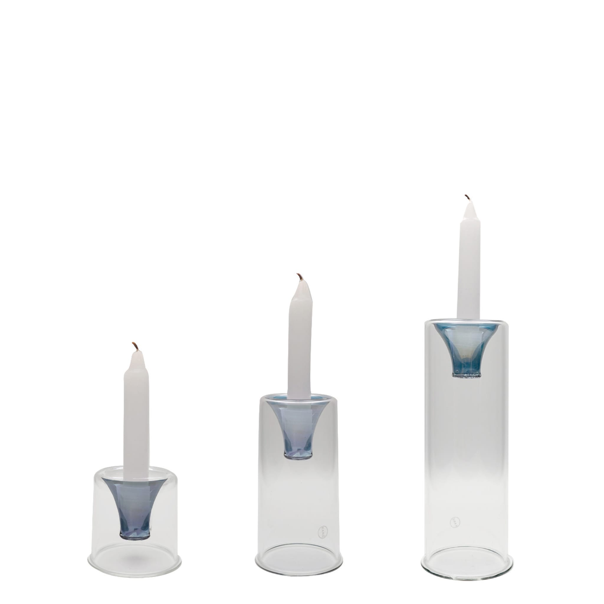 Lote de 3 candelabros Tharros azules - Vista principal
