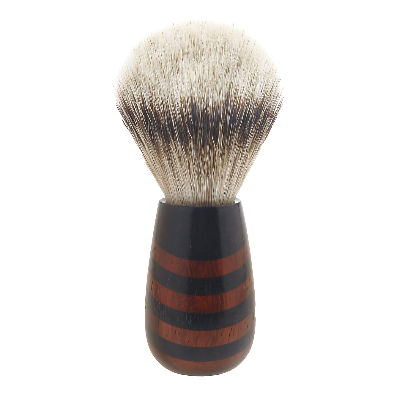 Multi-Striped Shaving Brush in Padauk and Africa Ebony Wood - Stefano Raffa