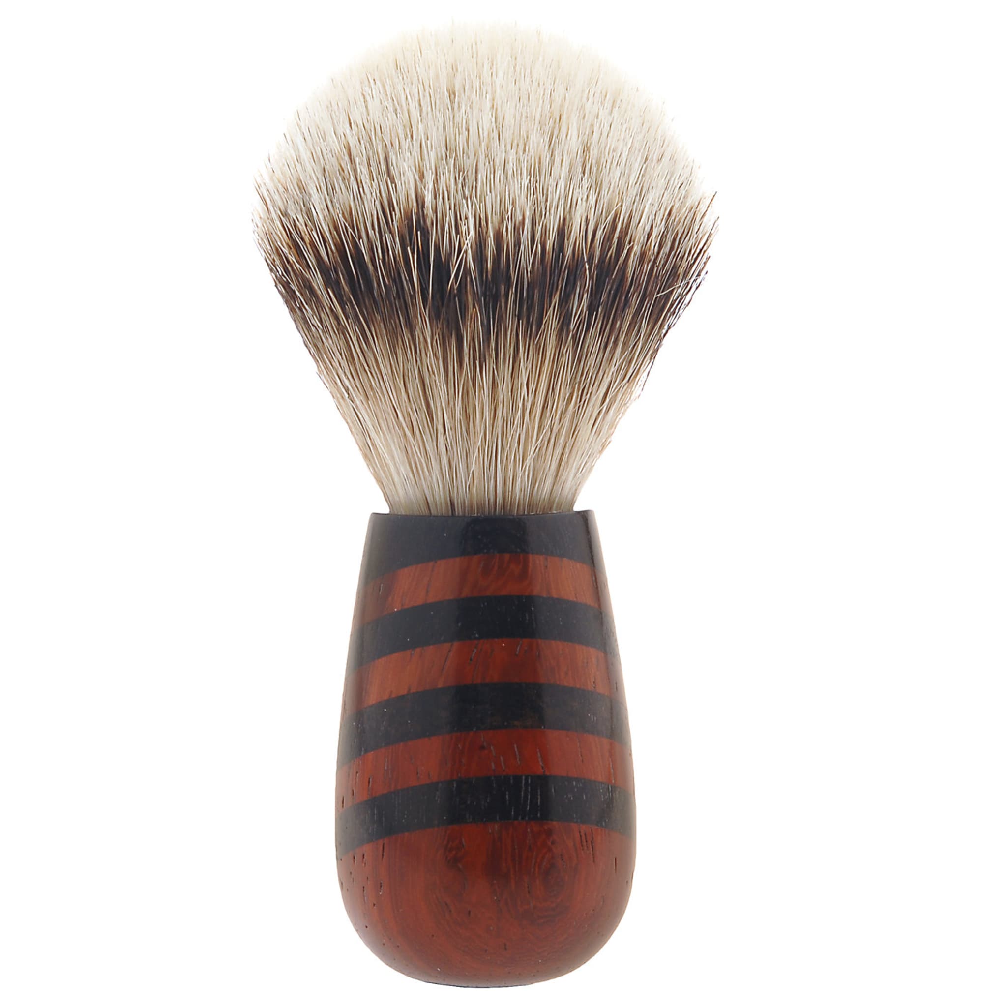 Multi-Striped Shaving Brush in Padauk and Africa Ebony Wood - Alternative view 2