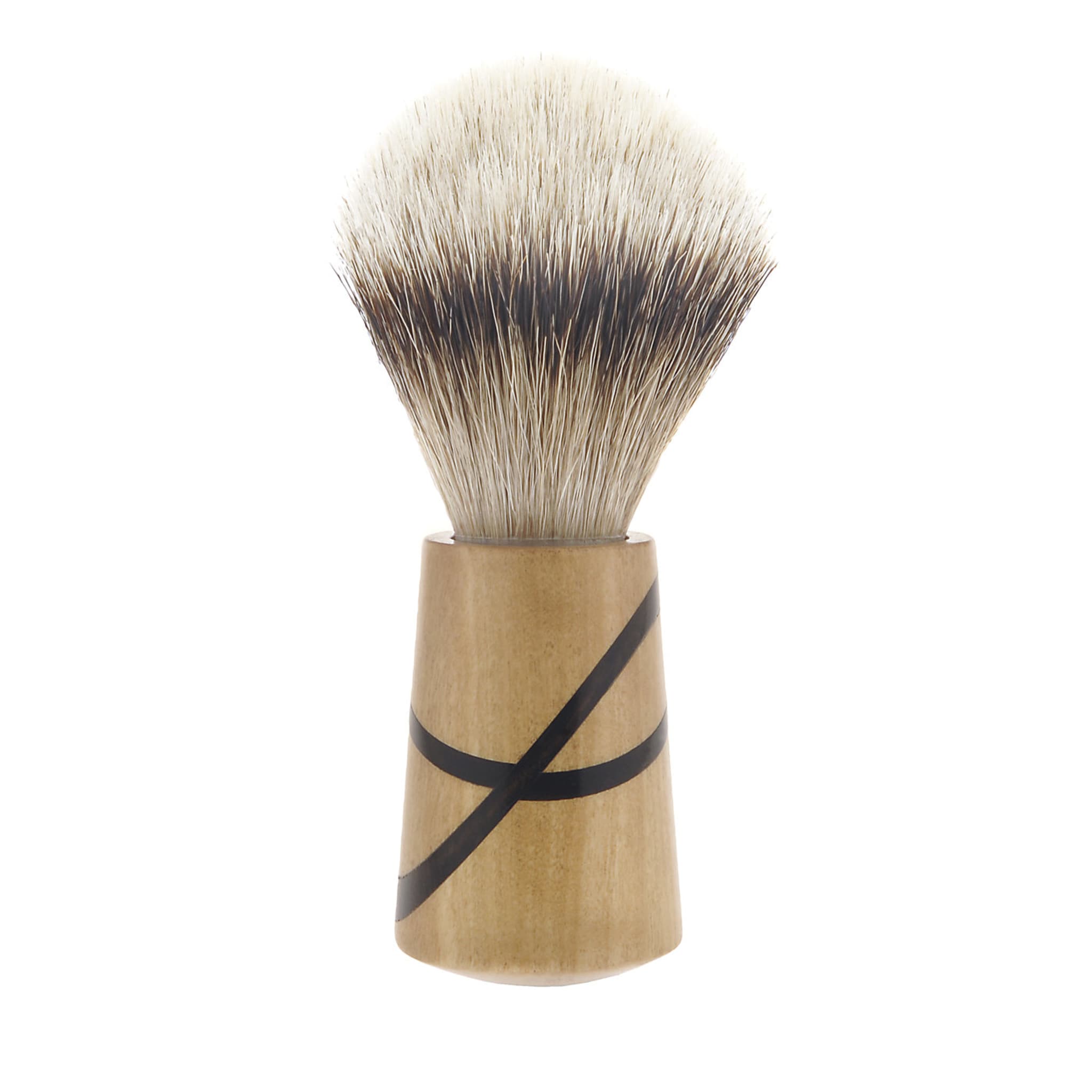 Shaving Brush in Maple and Ebony Wood - Main view