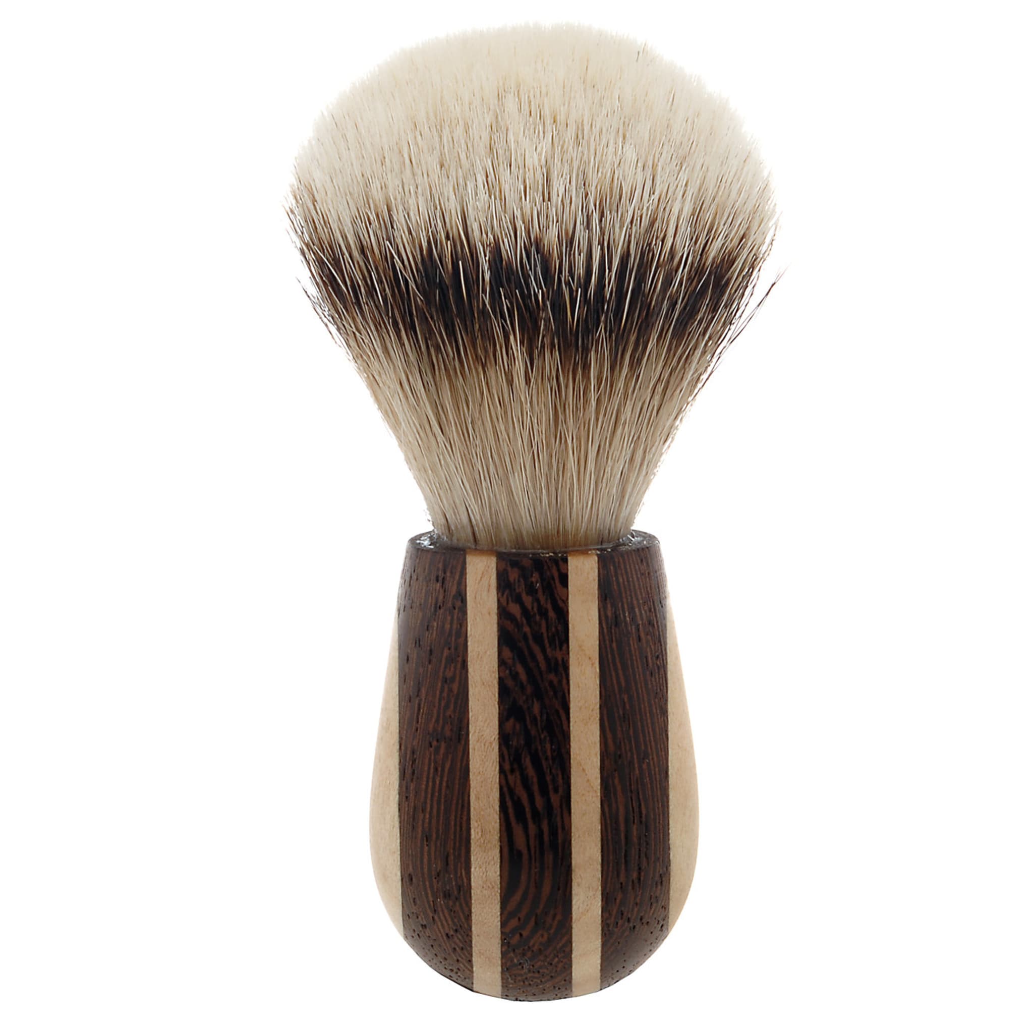 Shaving Brush in Wenge and Maple Wood - Alternative view 1