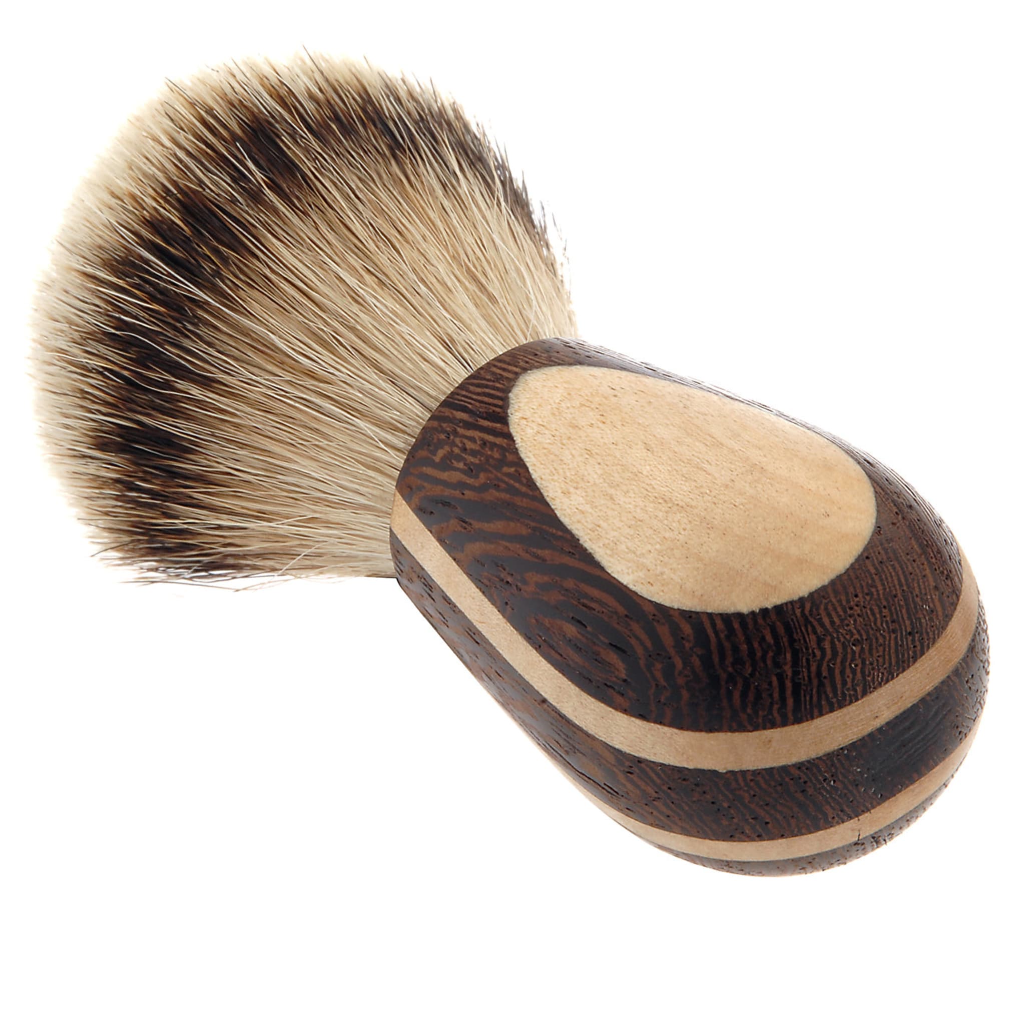 Shaving Brush in Wenge and Maple Wood - Alternative view 3
