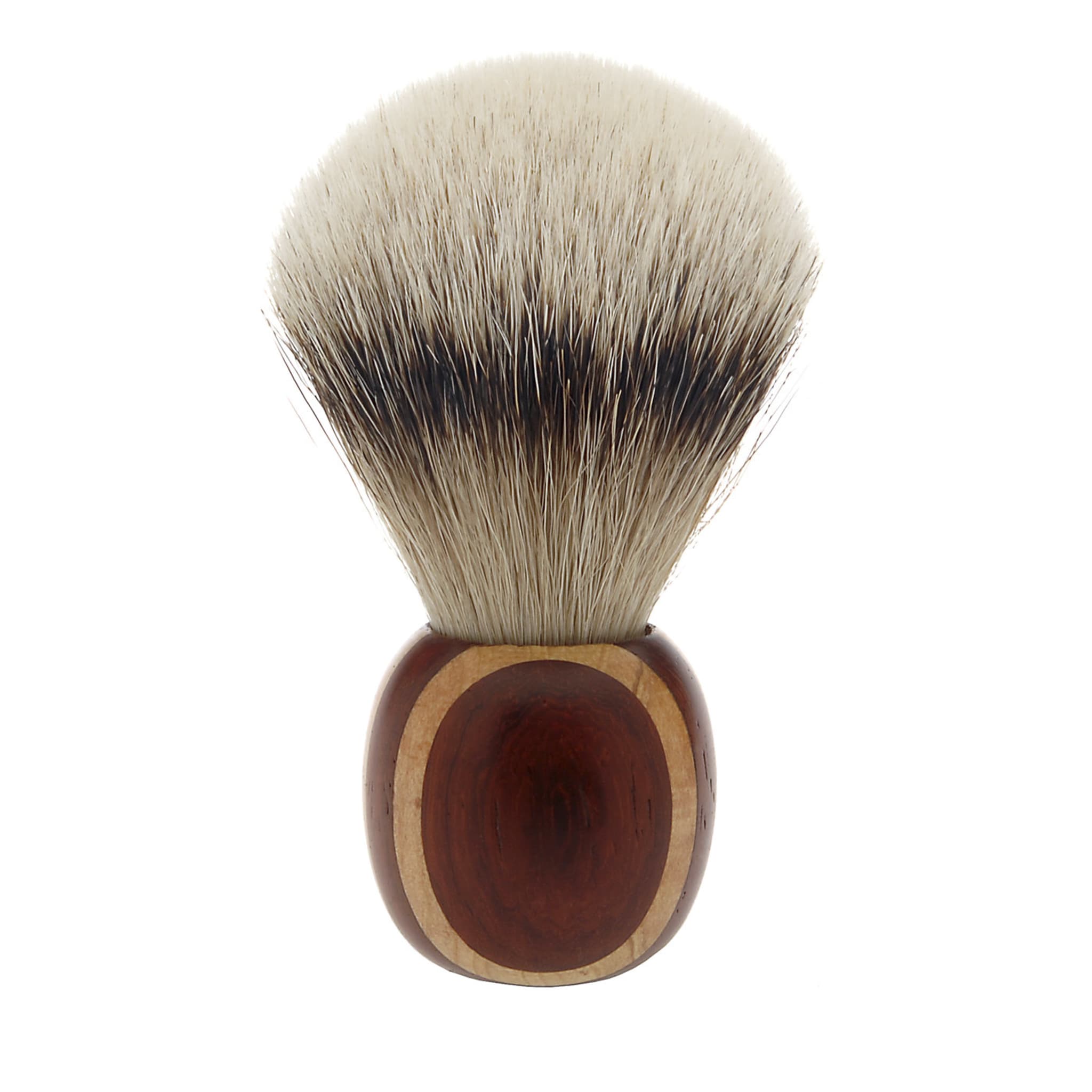 Short Shaving Brush in Maple and Padauk Wood - Main view