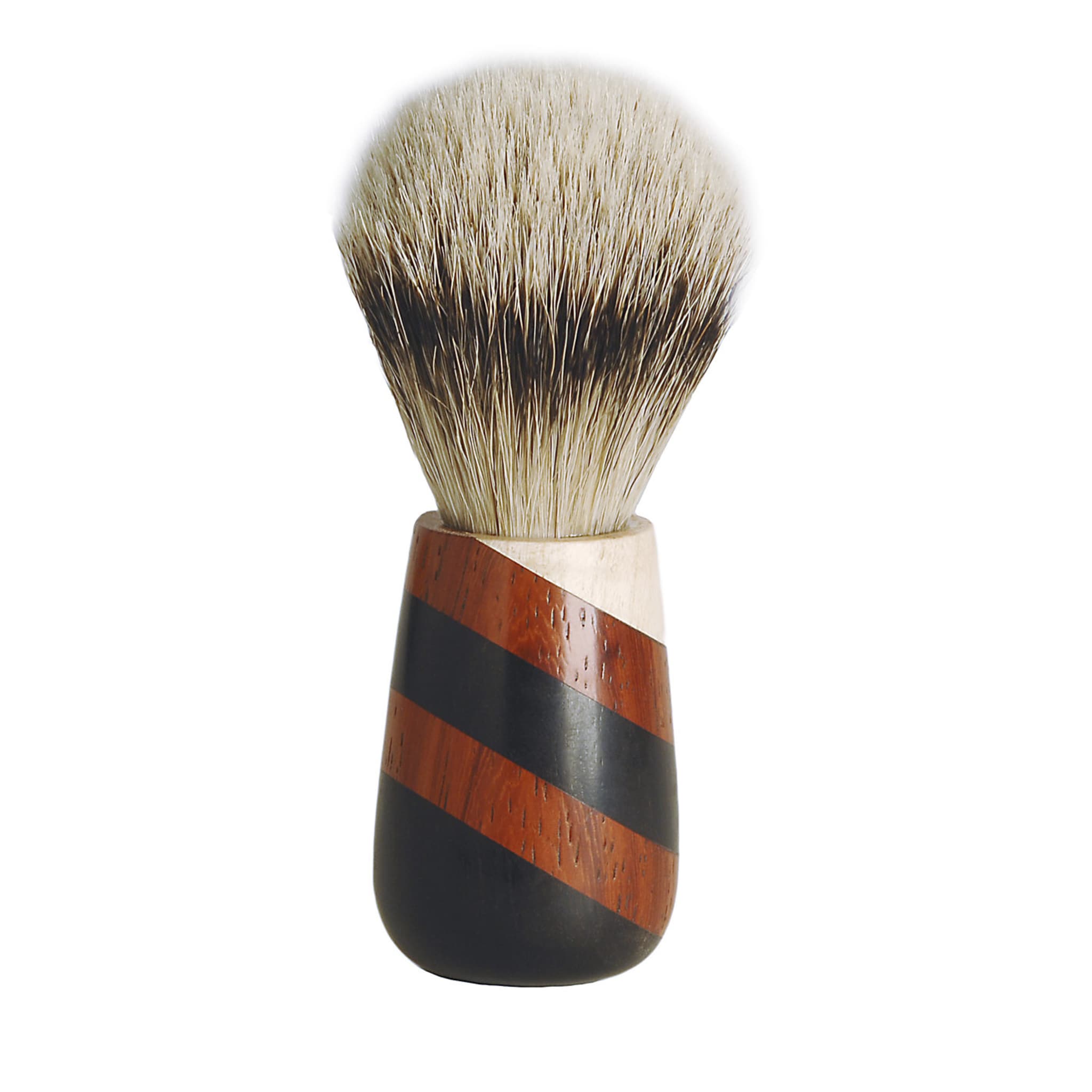 Striped Shaving Brush in Ebony, Padauk and Maple Wood - Main view