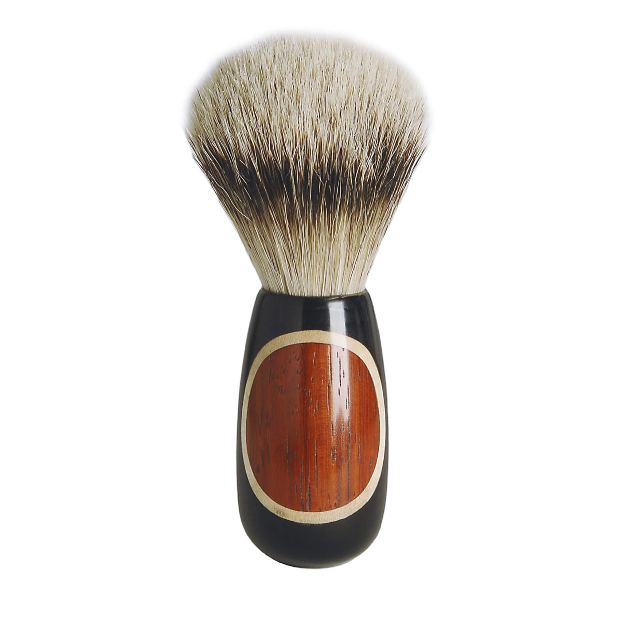 Oval Shaving Brush in Ebony, Padauk and Maple Wood - Main view