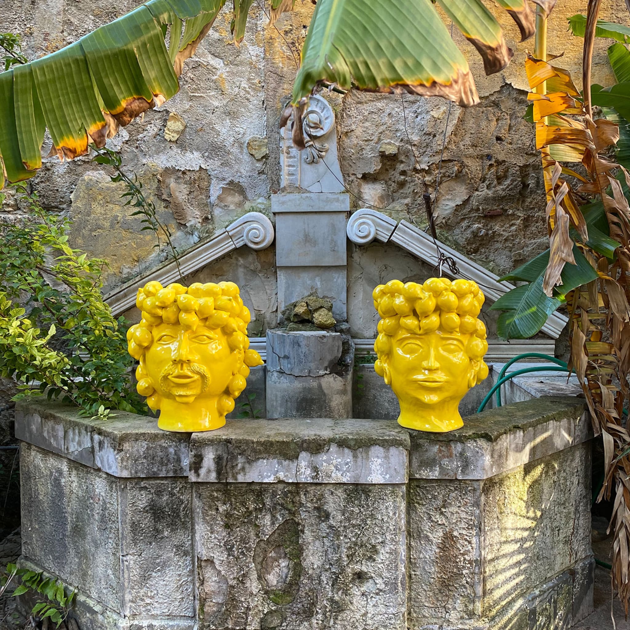 König von Land der Zitronen Gelber Kopf Vase - Alternative Ansicht 2