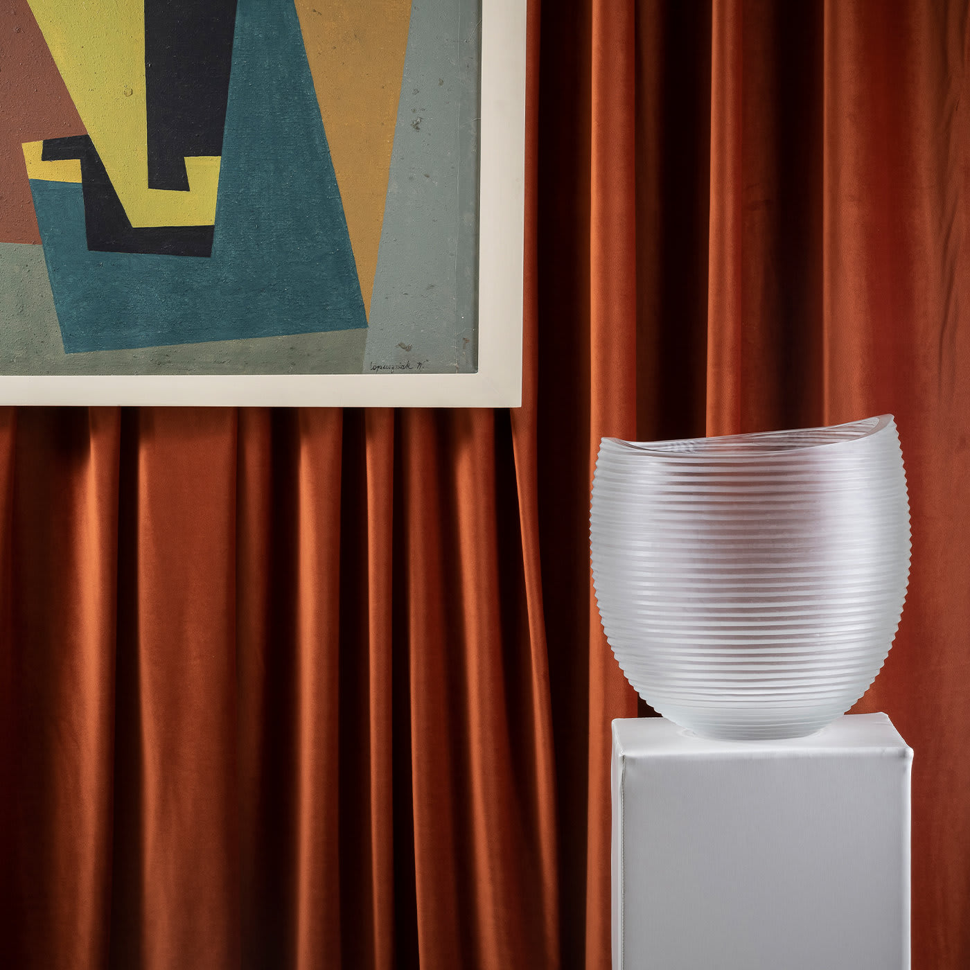 Linae Large Vase Crystal by Federico Peri  - Purho