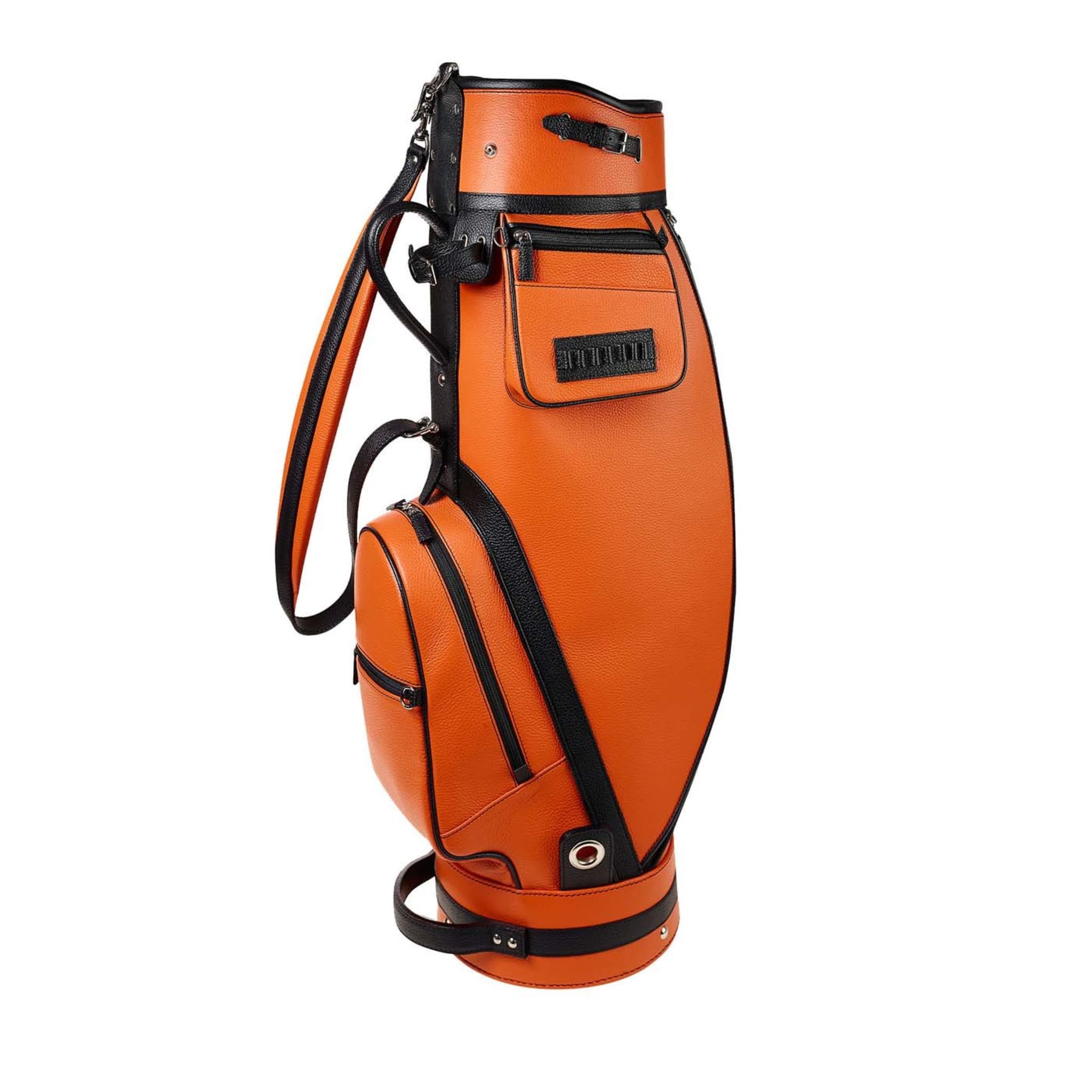 Orangefarbene Kalbsleder-Golftasche #1 - Hauptansicht