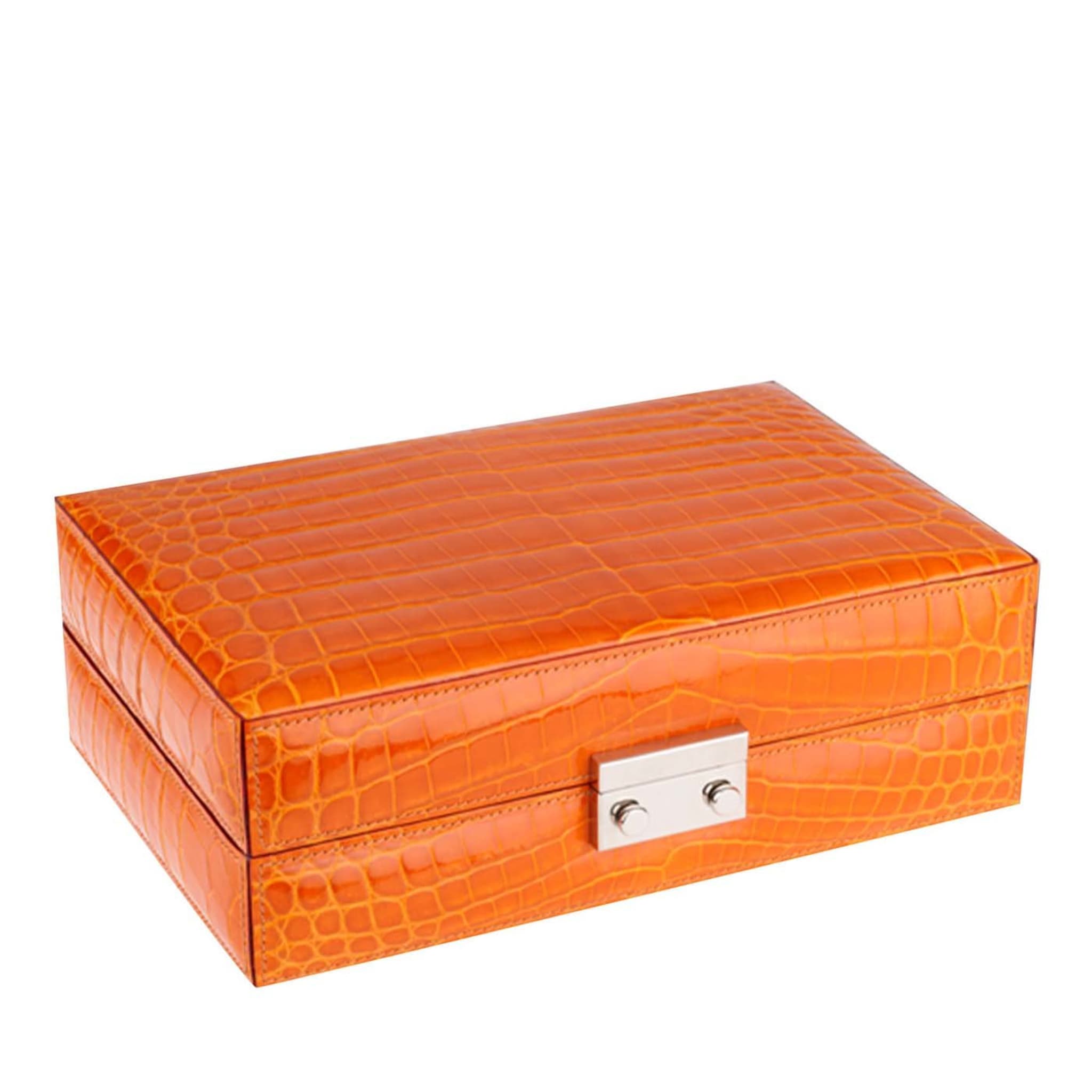 Orange Crocodile Jewelry Box - Main view