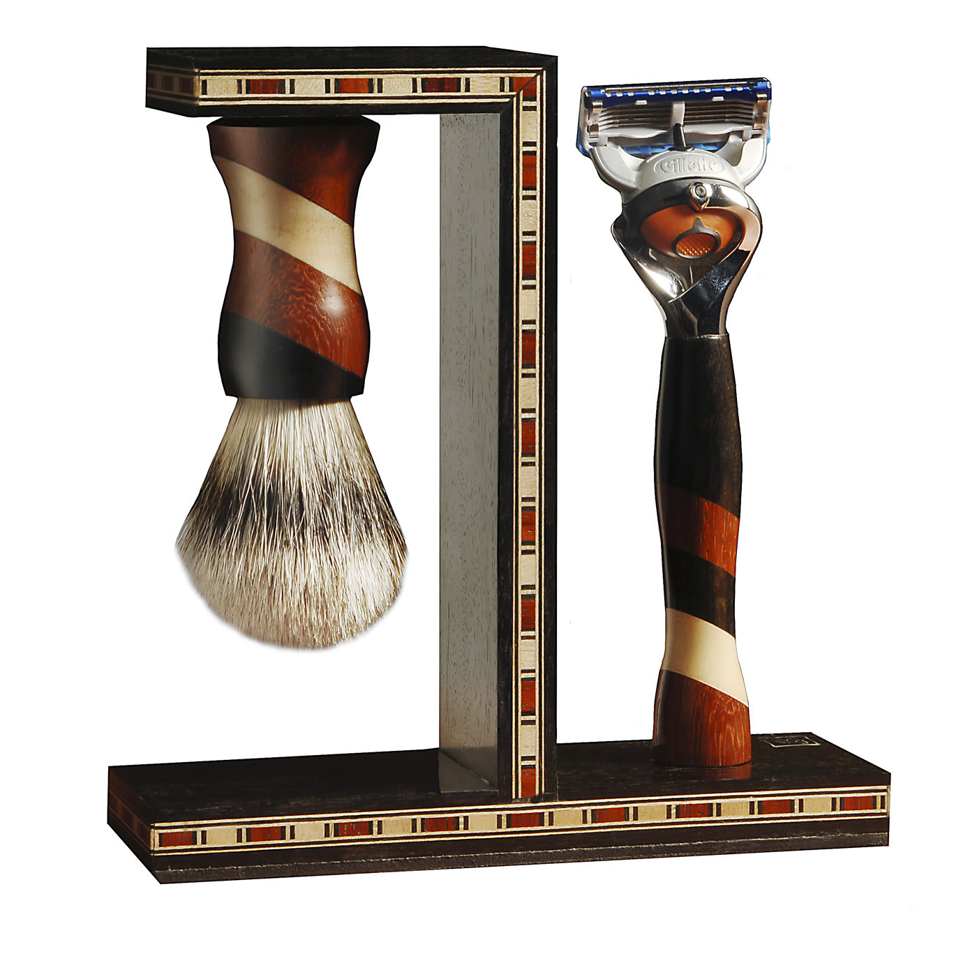 Shaving Set in Padauk Wood - Stefano Raffa