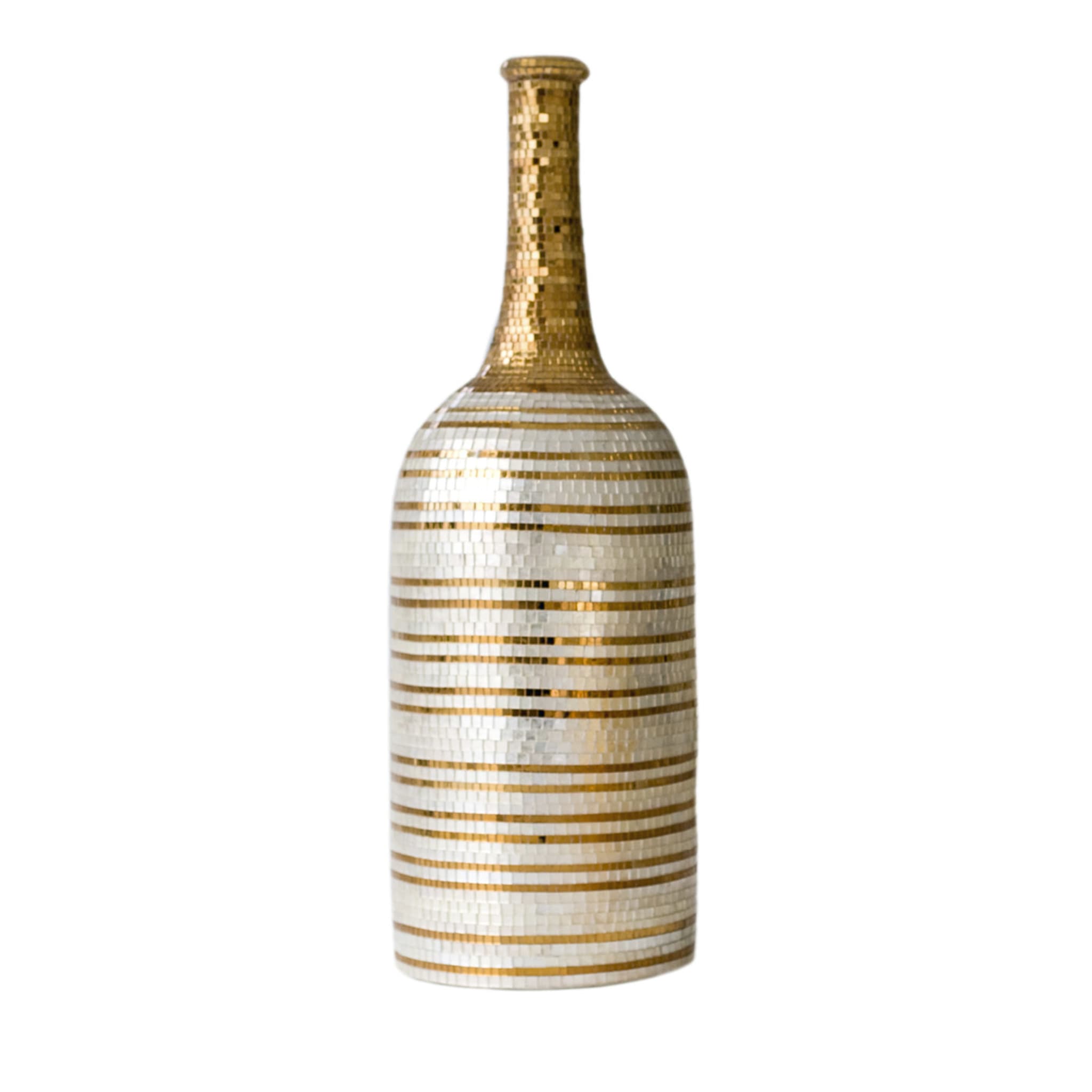 Dekorative Flasche in Gold und Elfenbein - Hauptansicht