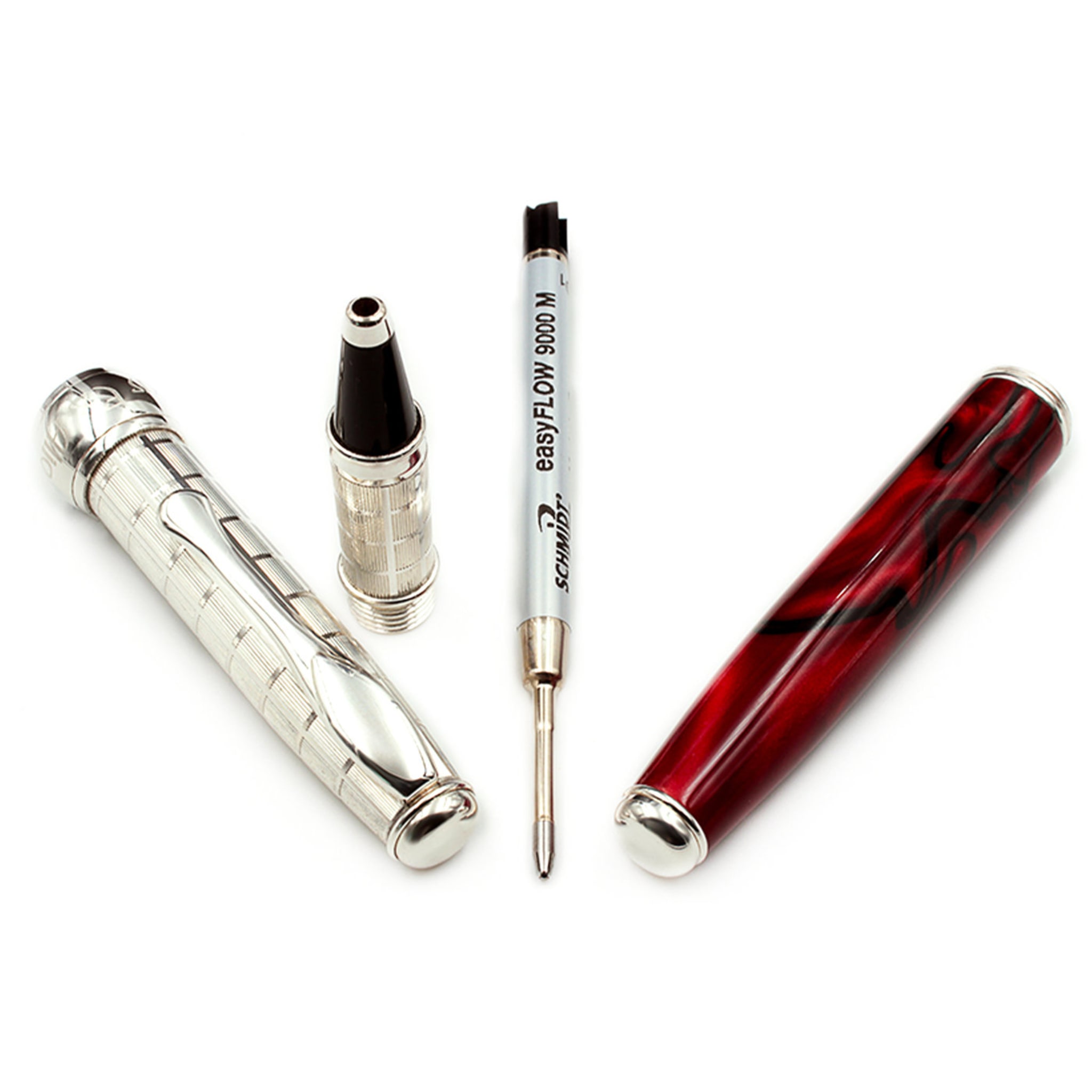 Red Resin/Silver Ballpoint Pen - Alternative view 1
