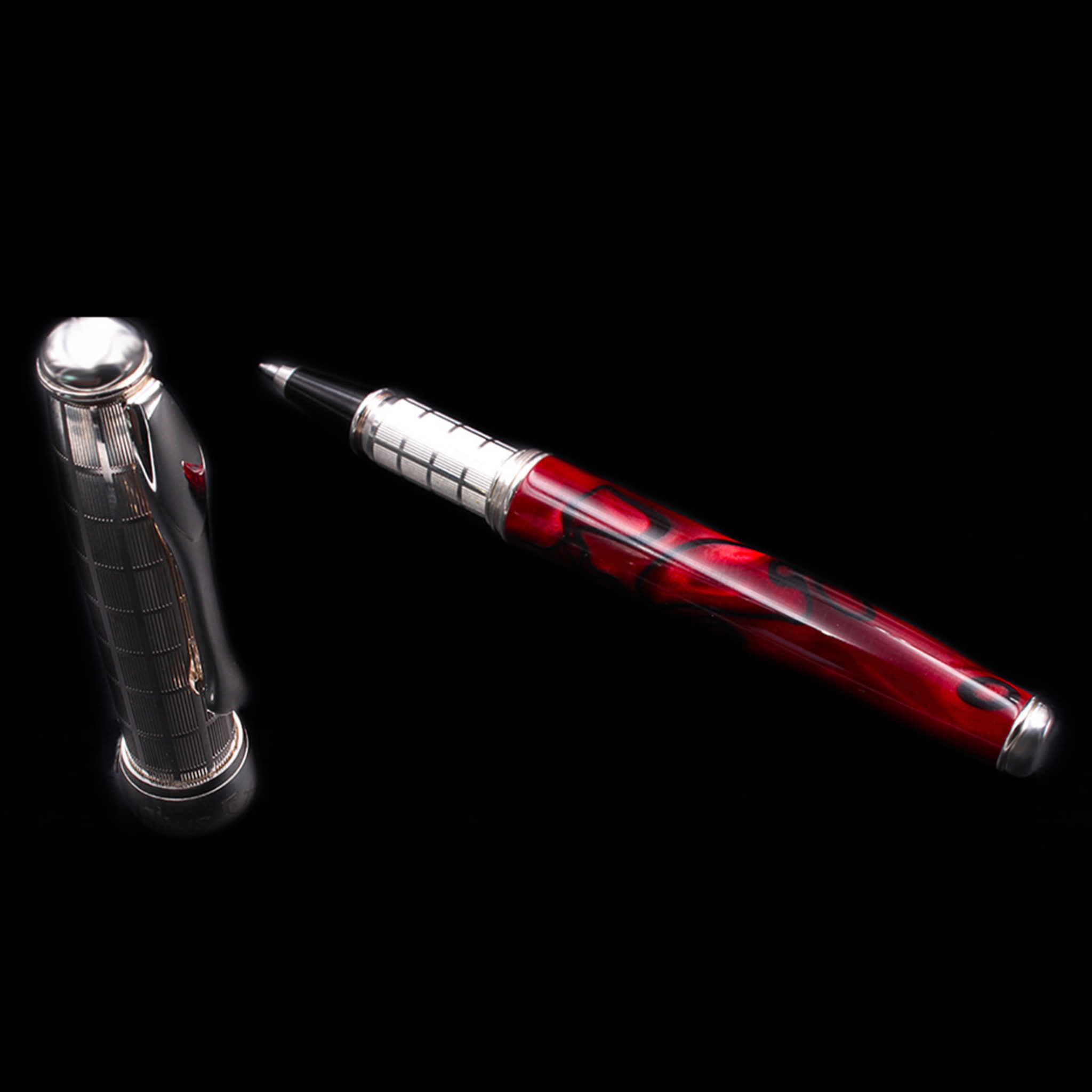 Red Resin/Silver Ballpoint Pen - Alternative view 3