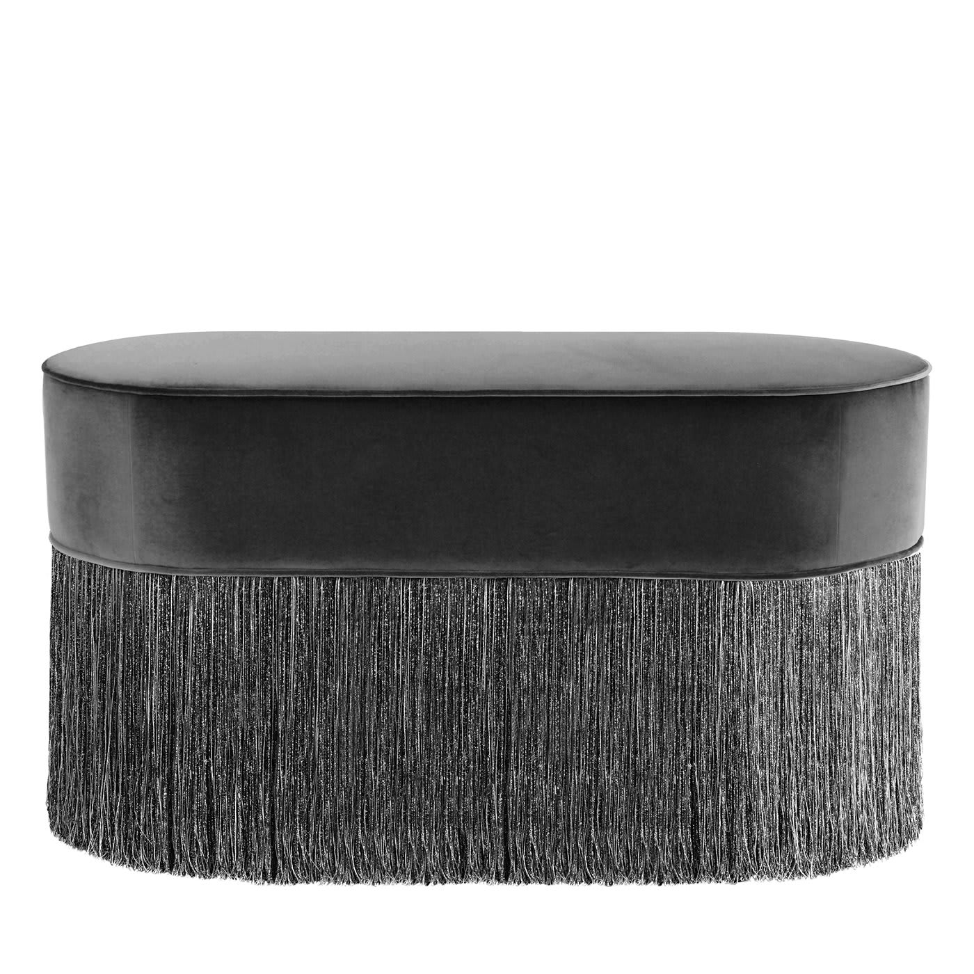 Black shop oval ottoman