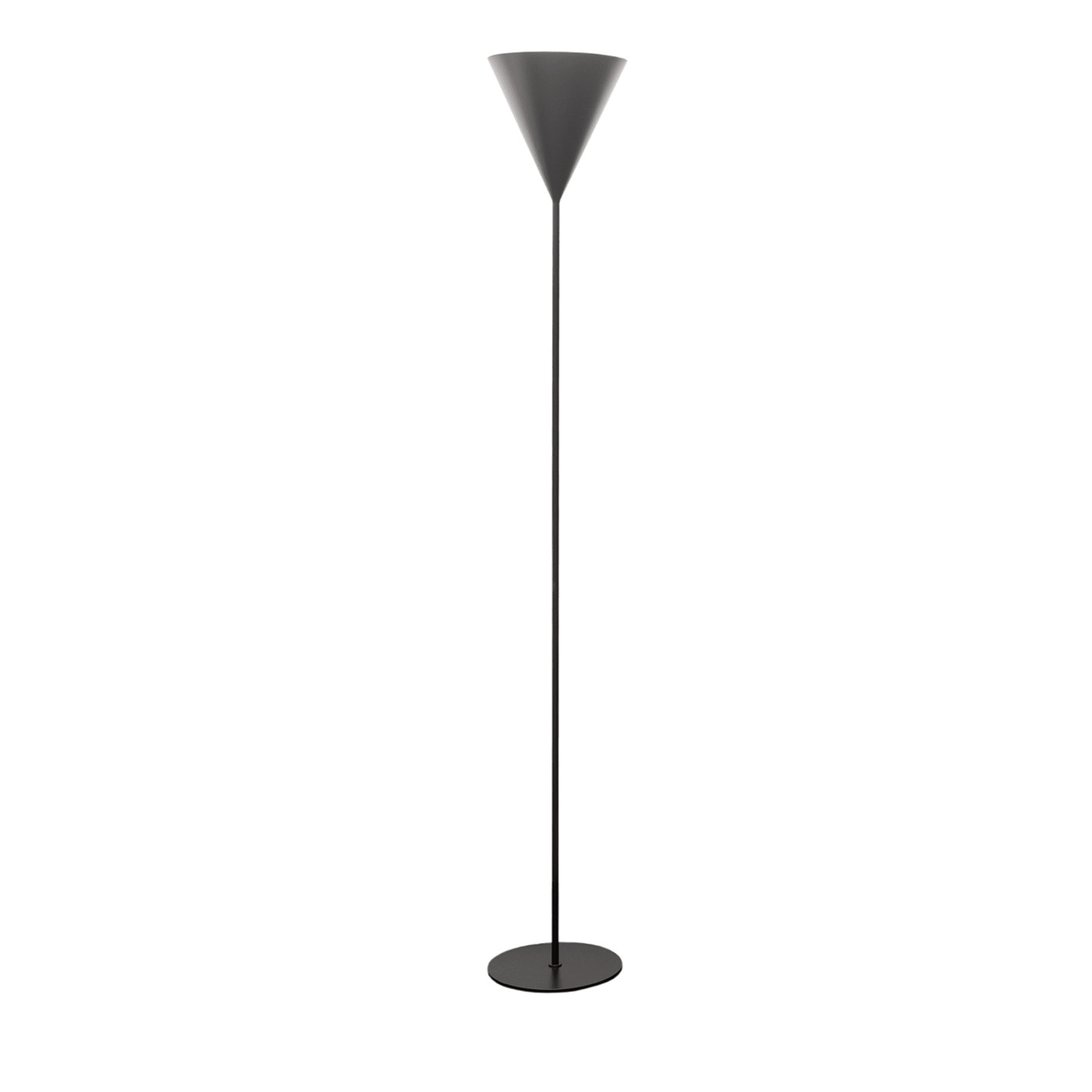 Grand lampadaire noir Cono de Carlo Guglielmi - Vue principale