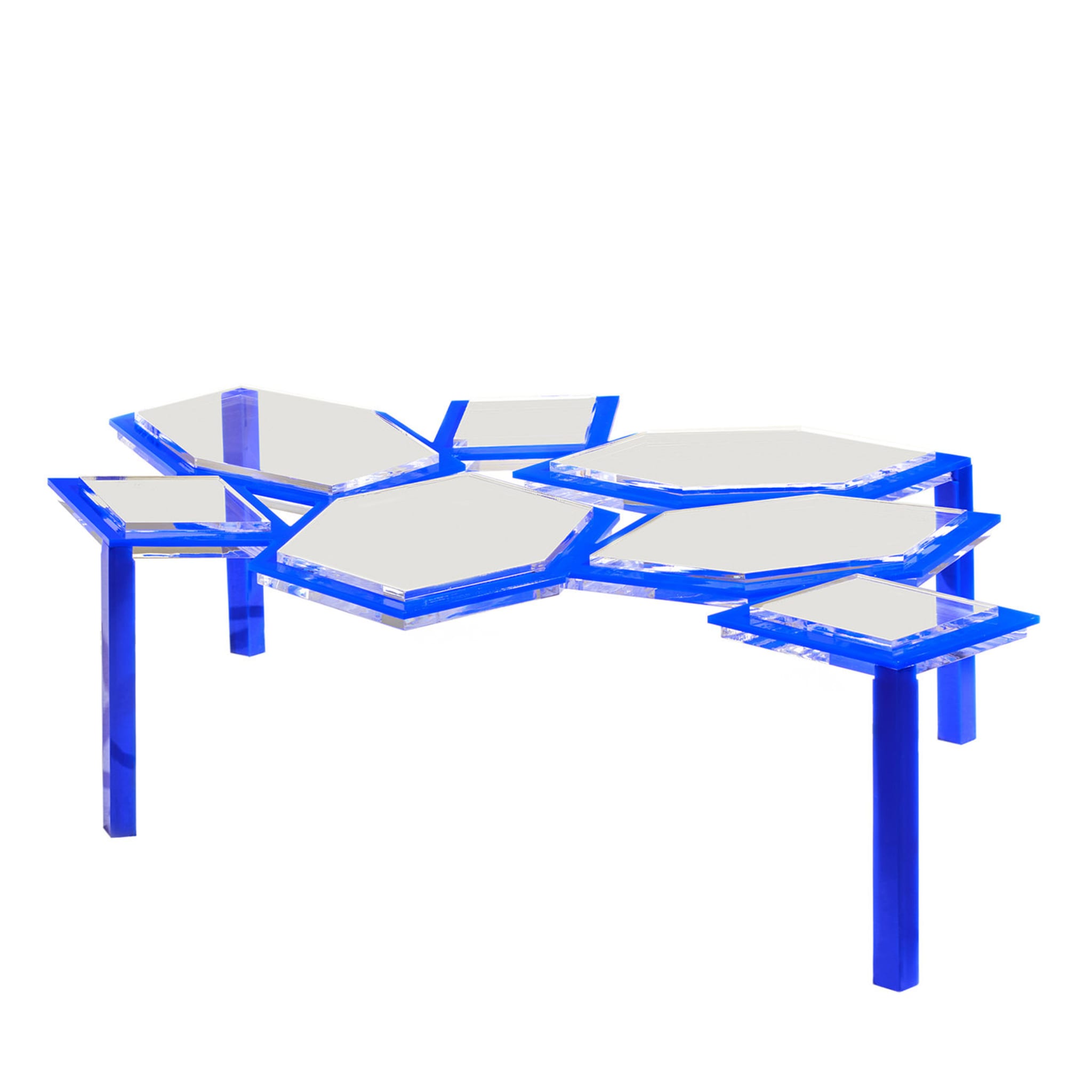 Grande table basse bleue Penrose #2 - Vue principale