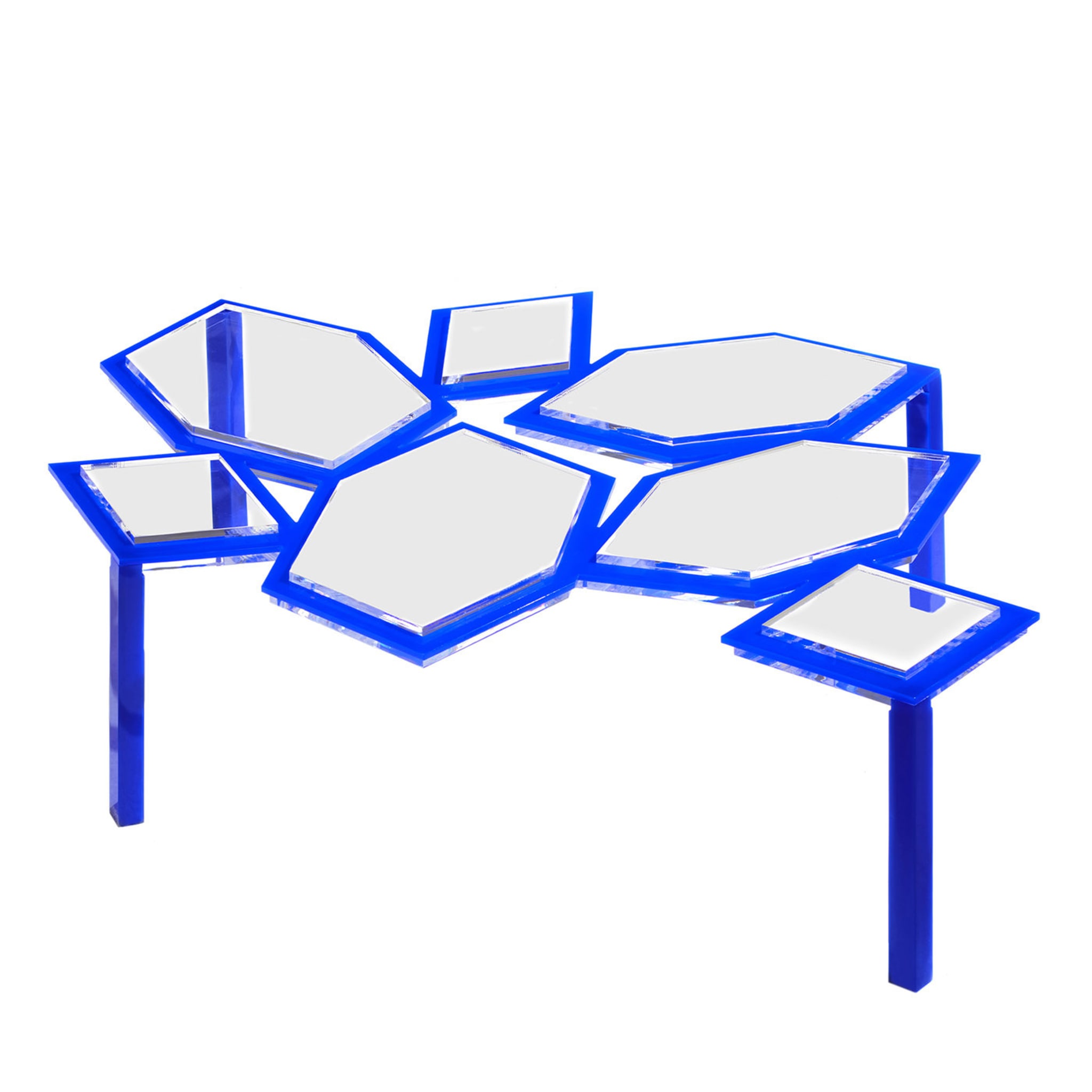 Mesa de centro azul pequeña Penrose #2 - Vista principal