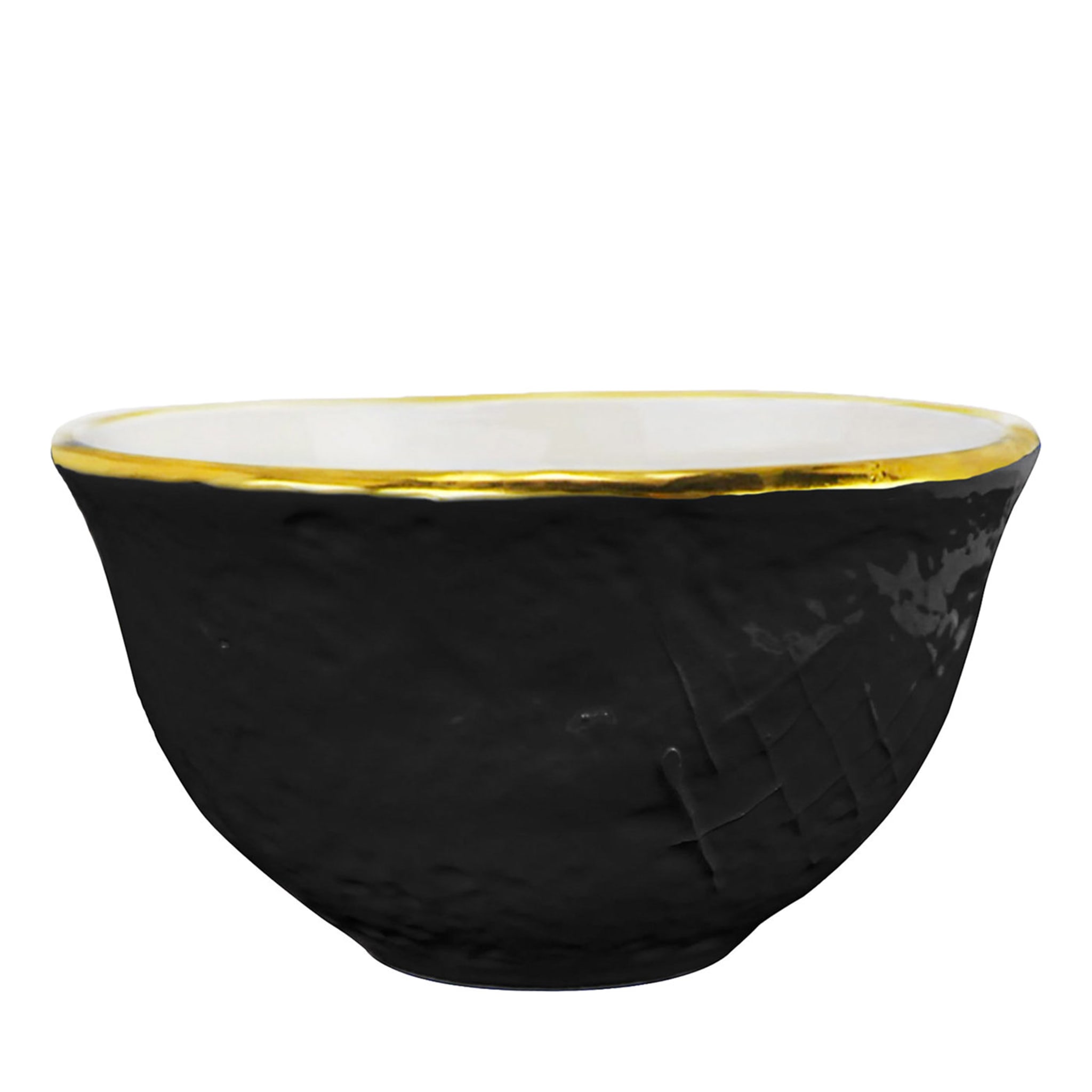 Set of 6 Preta Oro Black and Gold Bowls 14cm - Main view