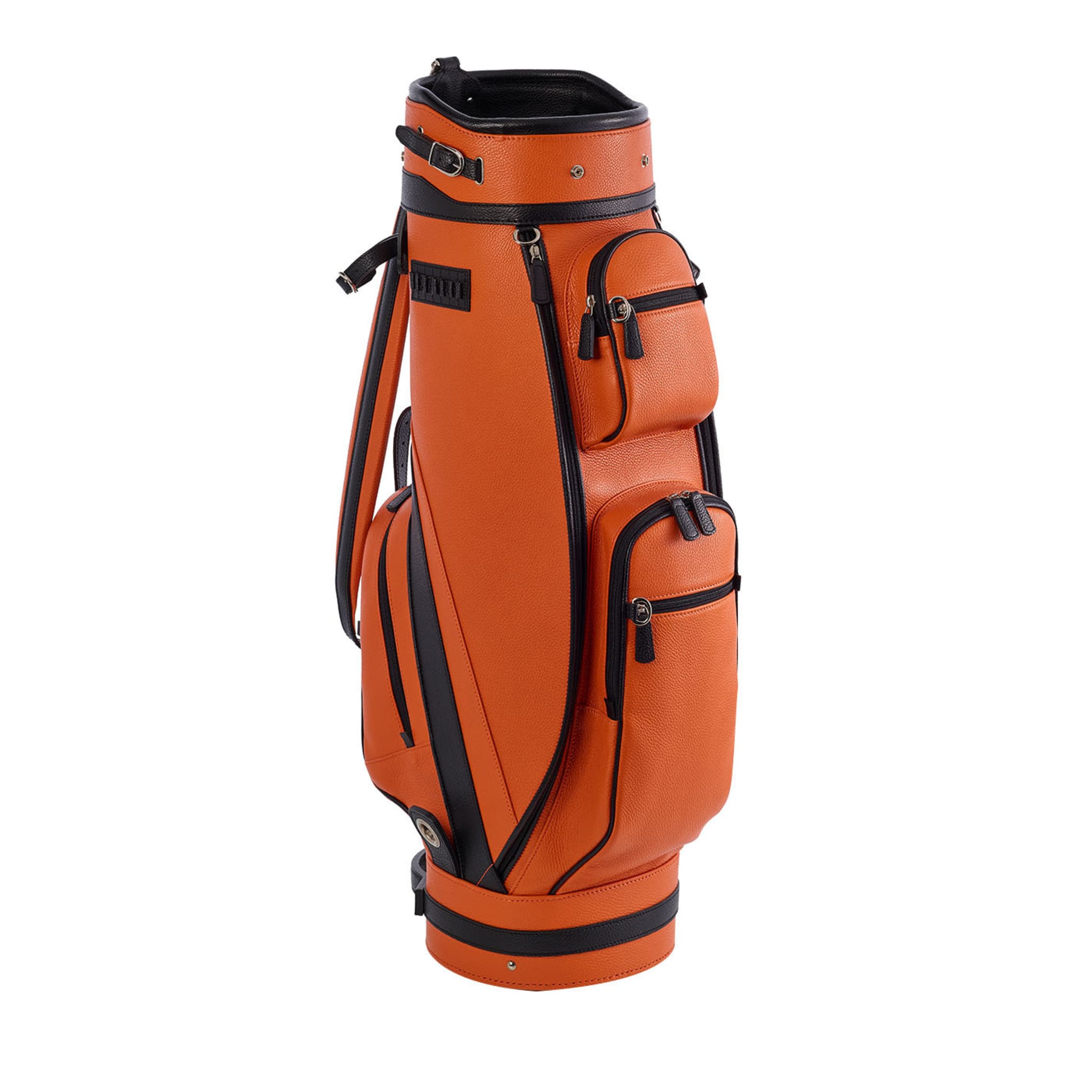 Orangefarbene Kalbsleder-Golftasche #2 - Hauptansicht