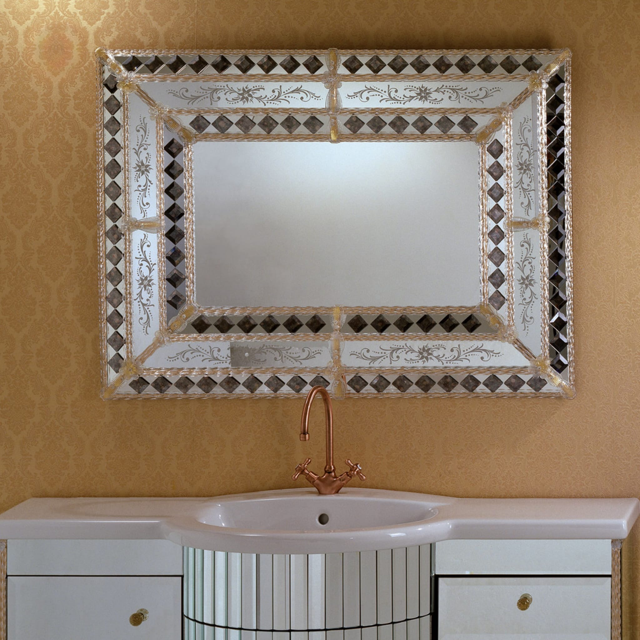 Specchio rettangolare in vetro di Murano Colleoni - Vista alternativa 1