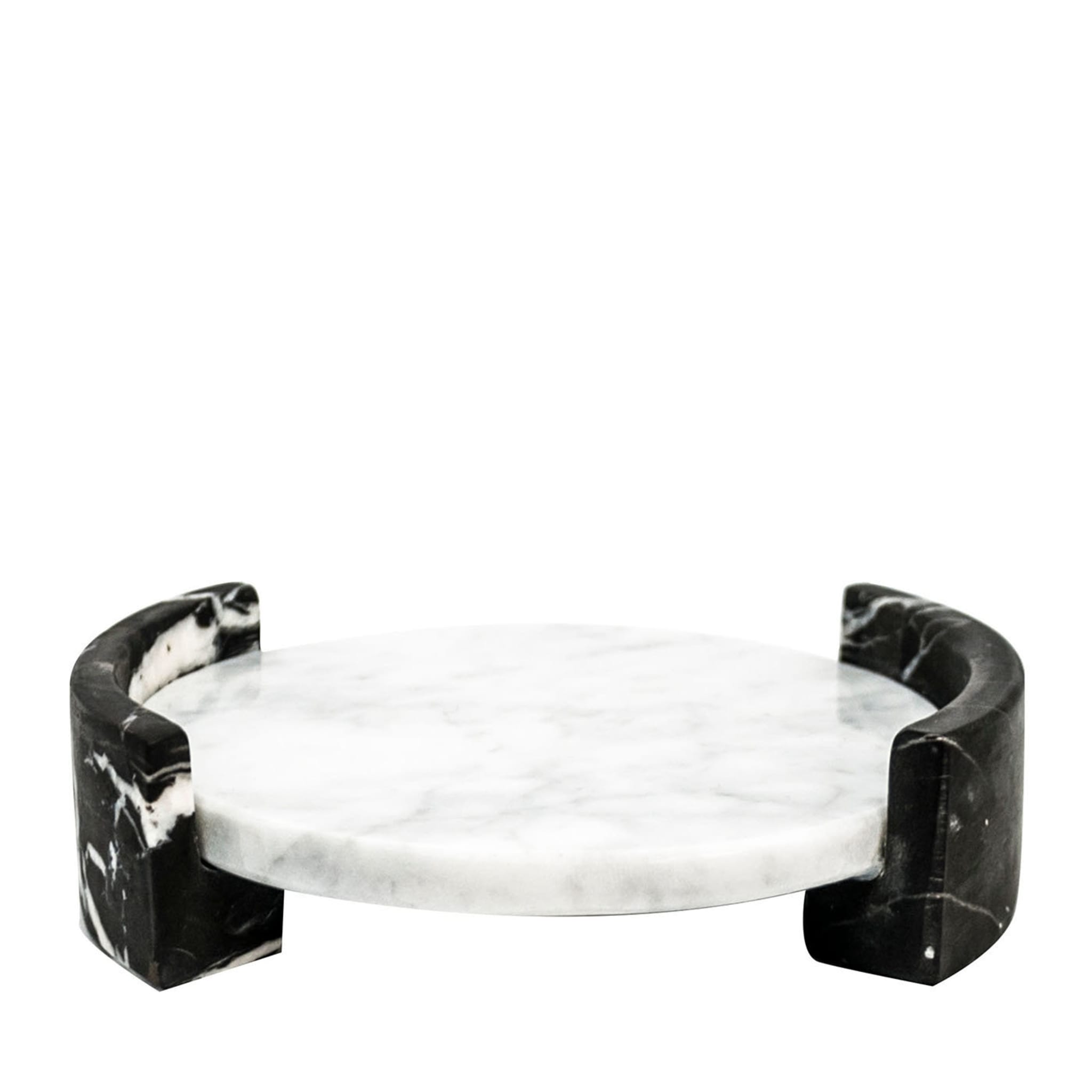 Black and White Triptych Marble Tray by Jacopo Simonetti - Main view
