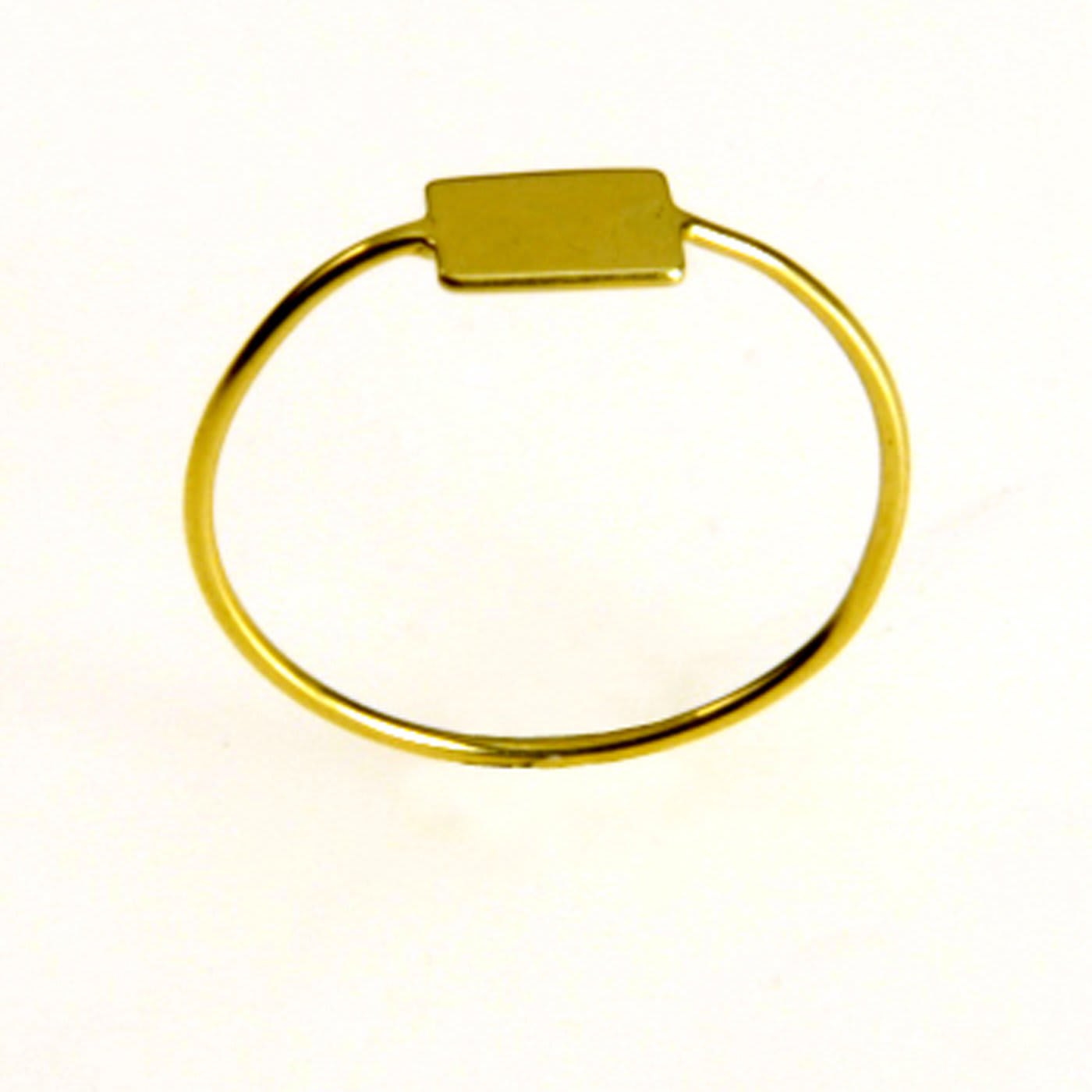 Gold Rectangular Plate Ring - Maitea