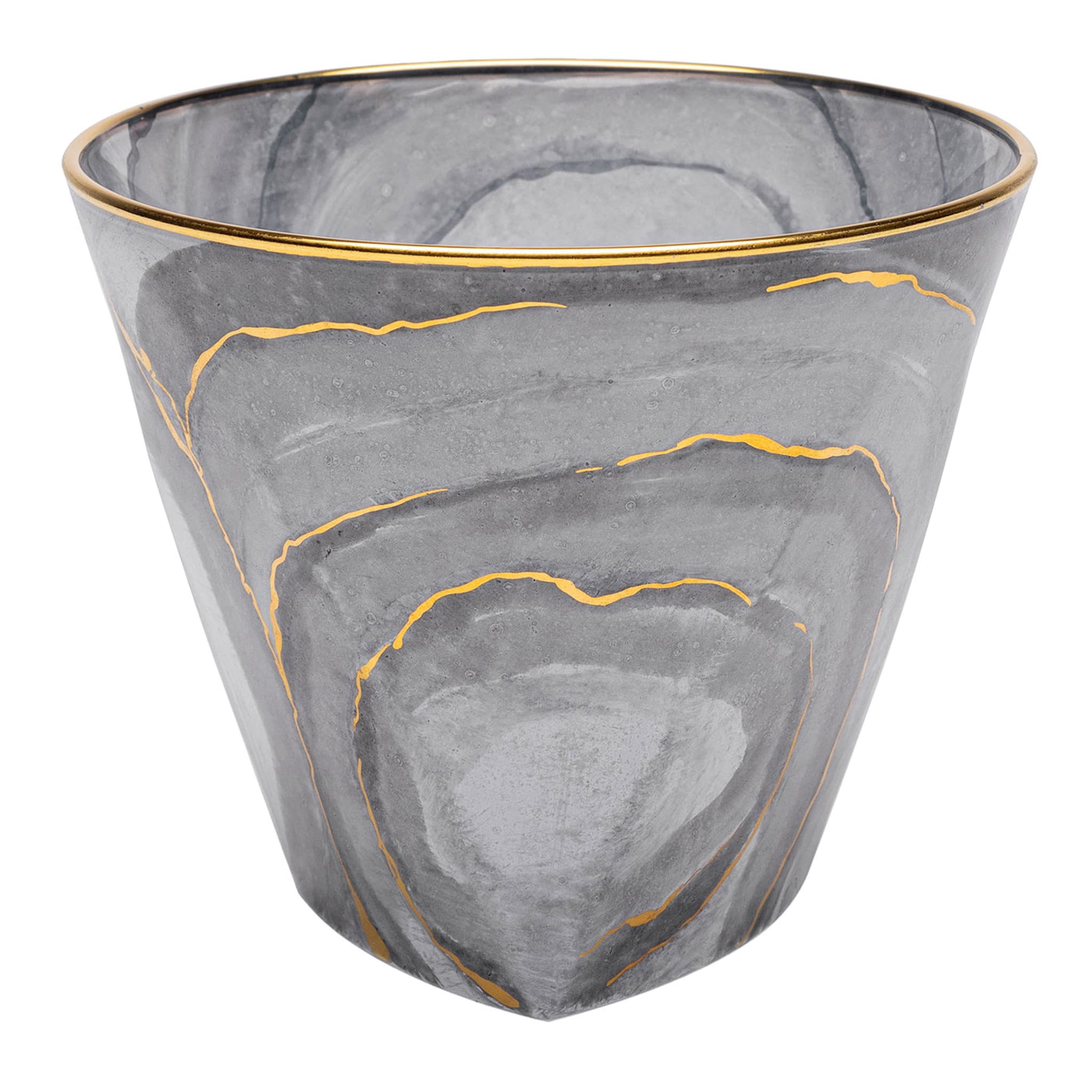Drinking Glass in Gray Carrara Marble - Main view