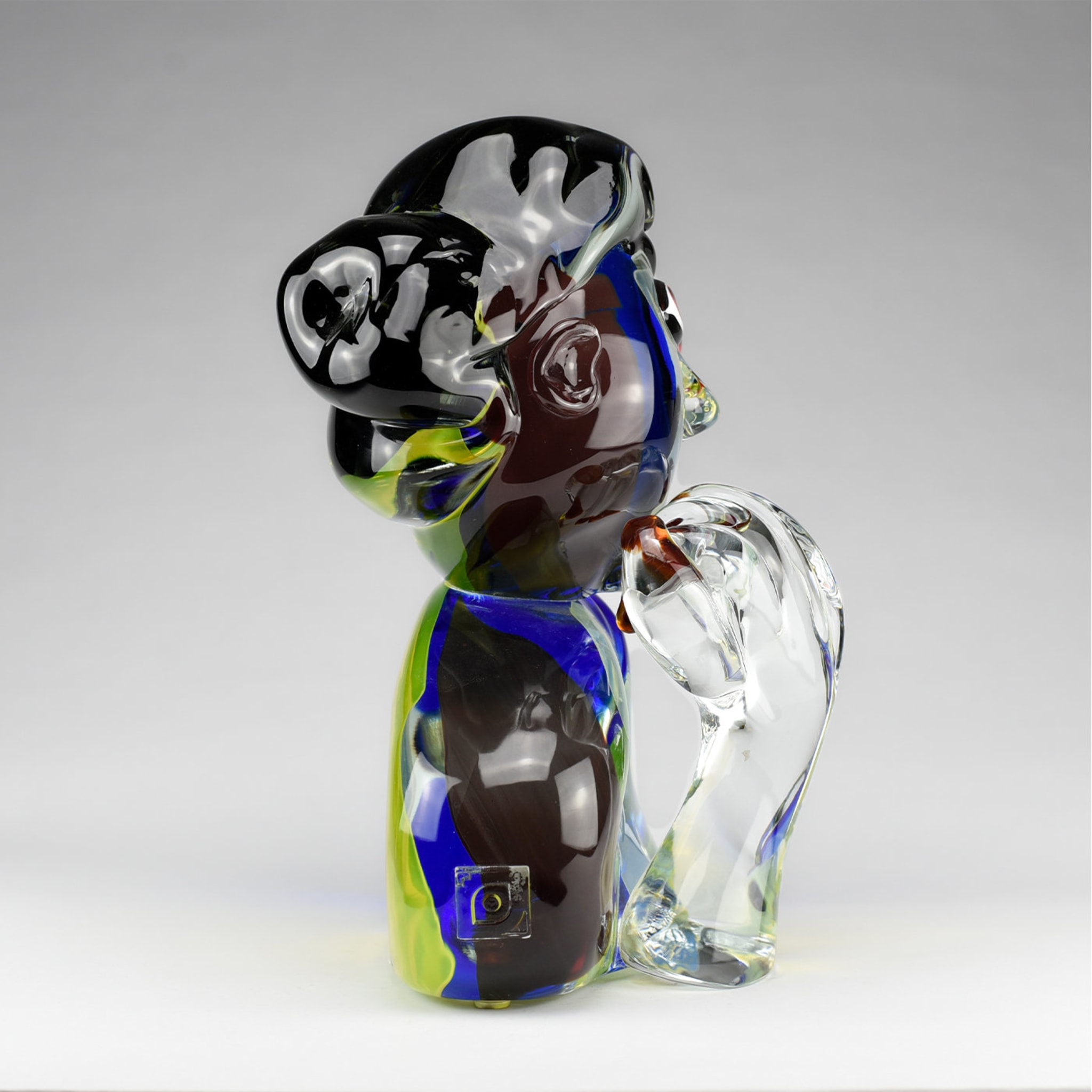 Sorriso Glass Polychrome Sculpture - Alternative view 1