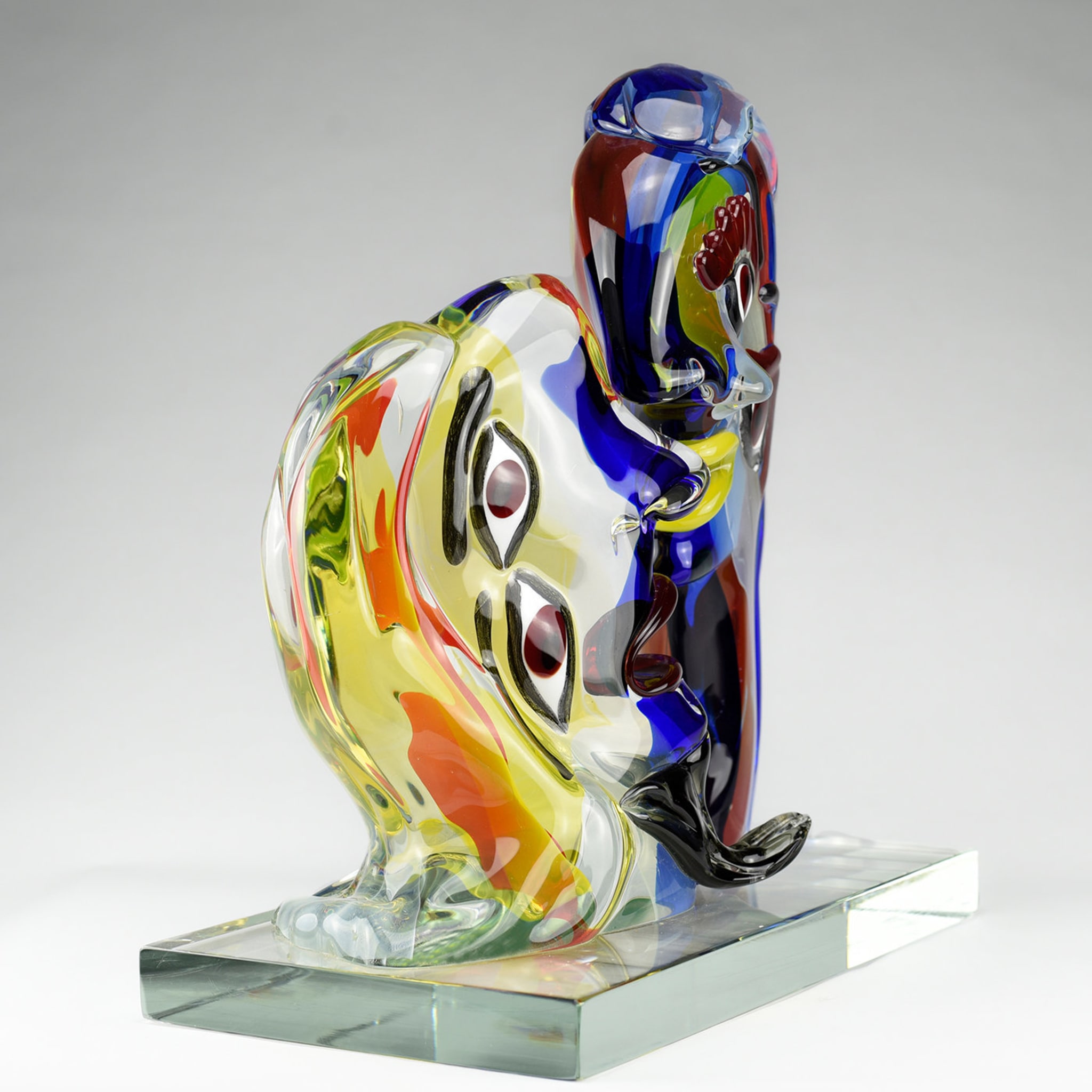 Il Bacio Polychrome Glass Sculpture - Alternative view 1