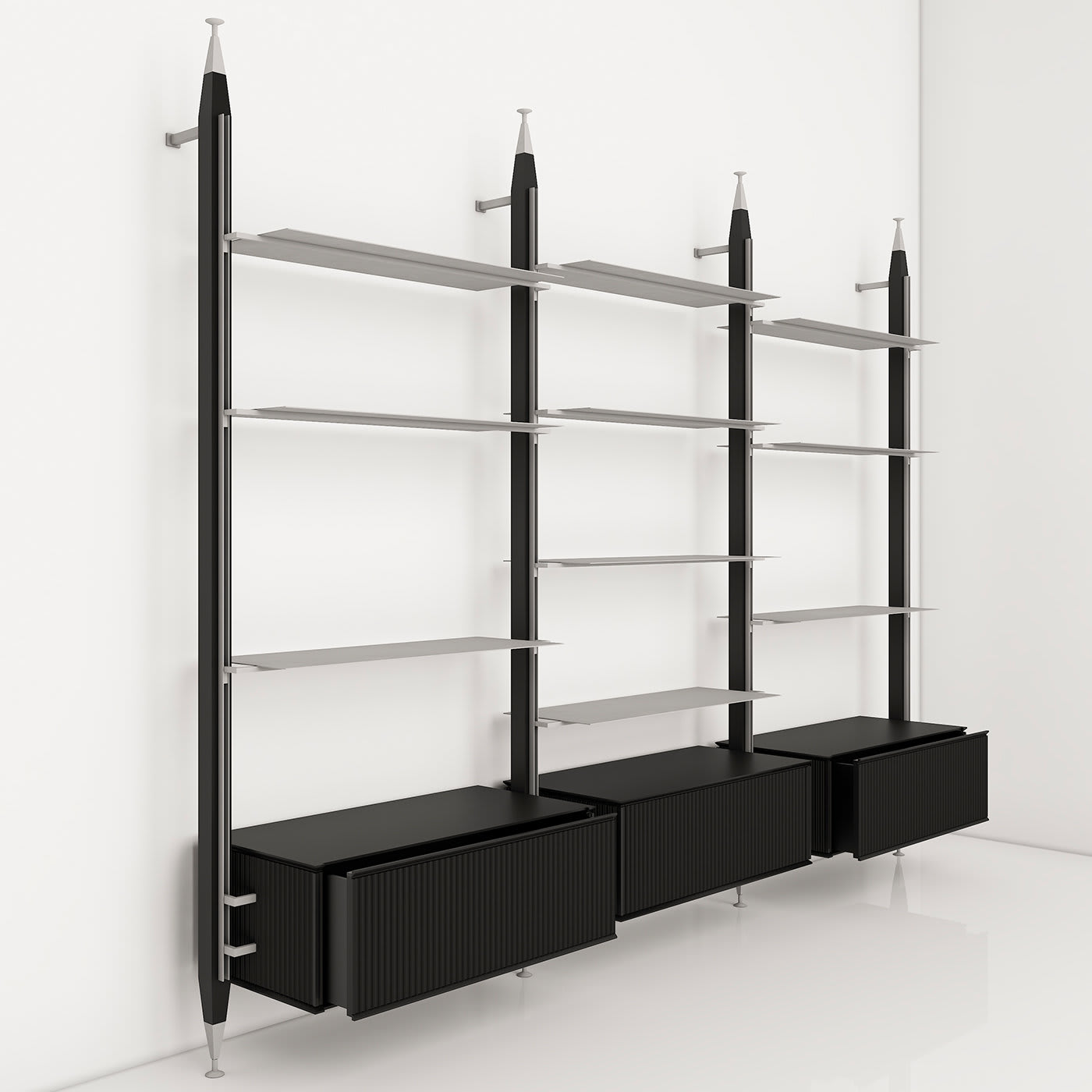 Black Modular Bookcase - D-Ita