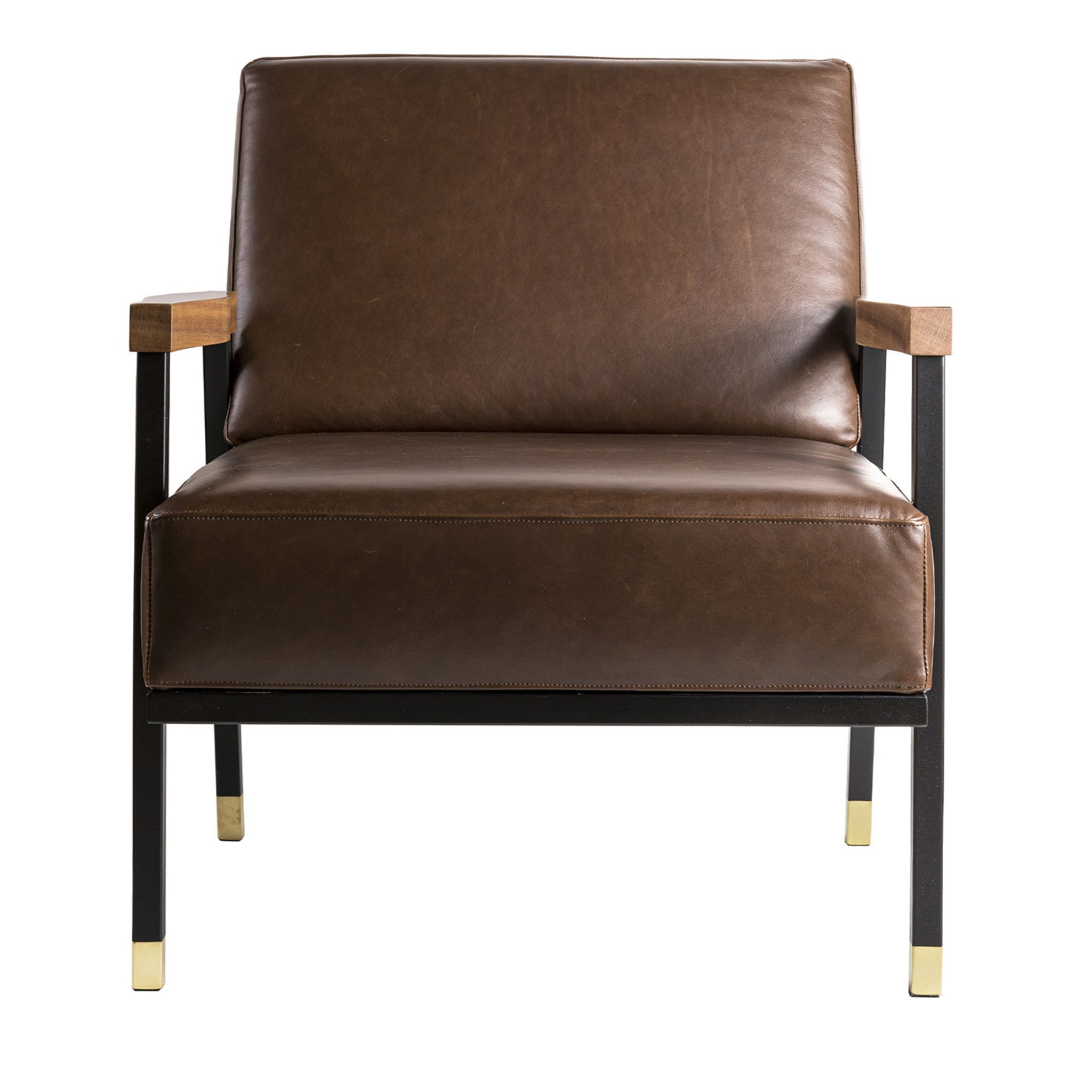 Squared Leather Armchair - Main view