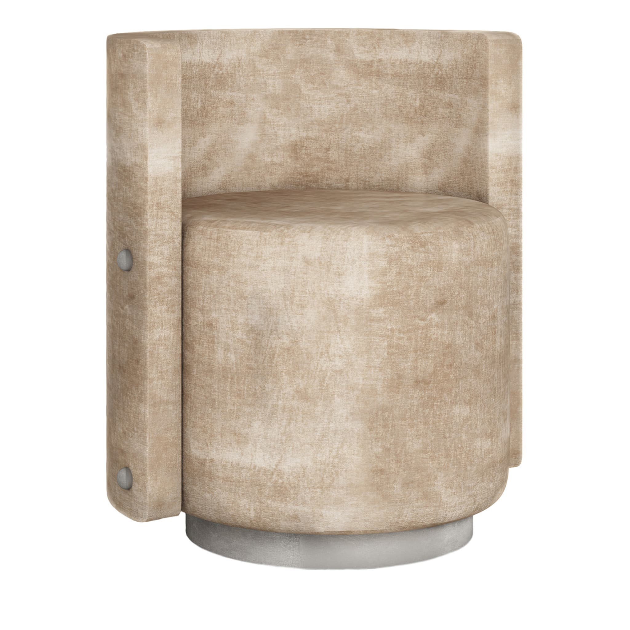 Cylindrical Beige Armchair - Main view