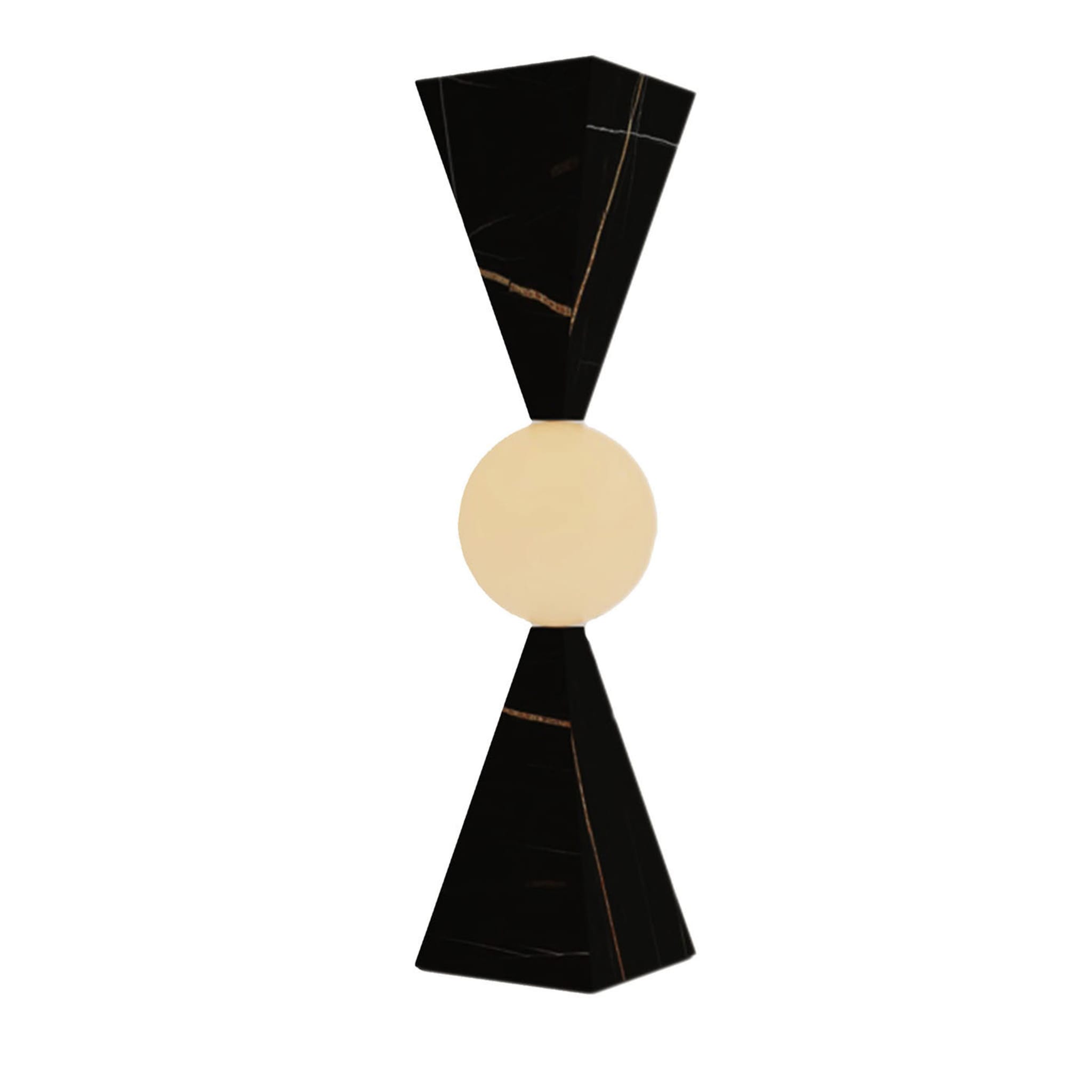 Lampe de table Clessidra en marbre Sahara Noir by sid&sign - Vue principale