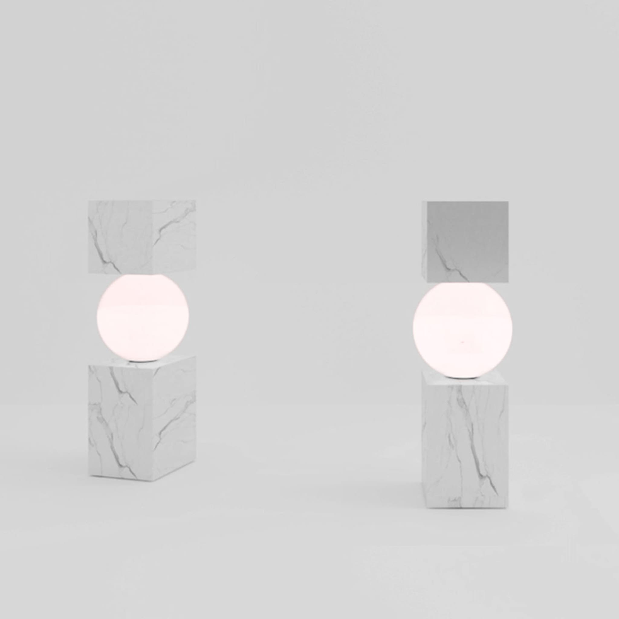 CS Table Lamp in Carrara Marble by sid&sign - Alternative view 1
