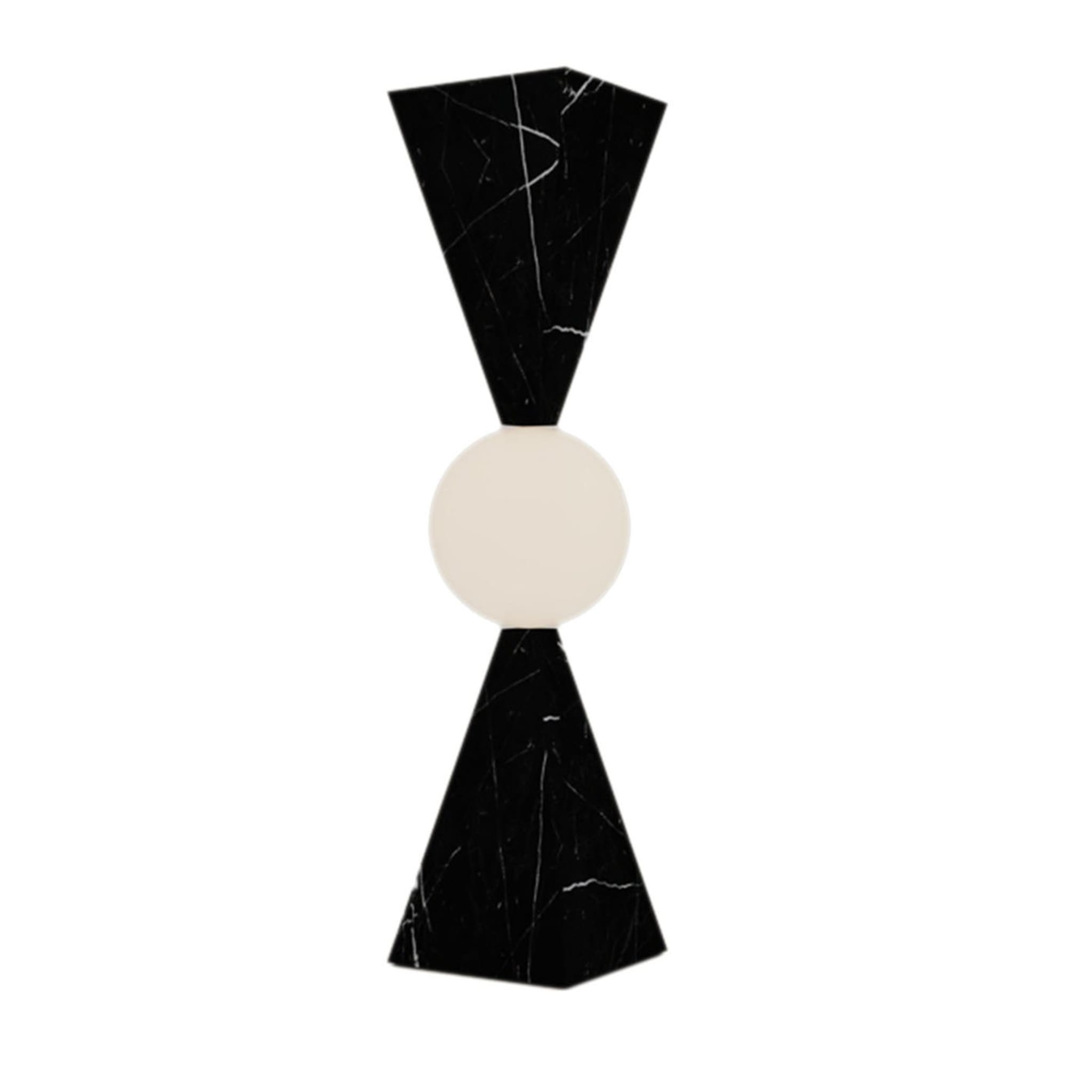 Clessidra Table Lamp in Black Marquinia Marble by sid&sign - Main view