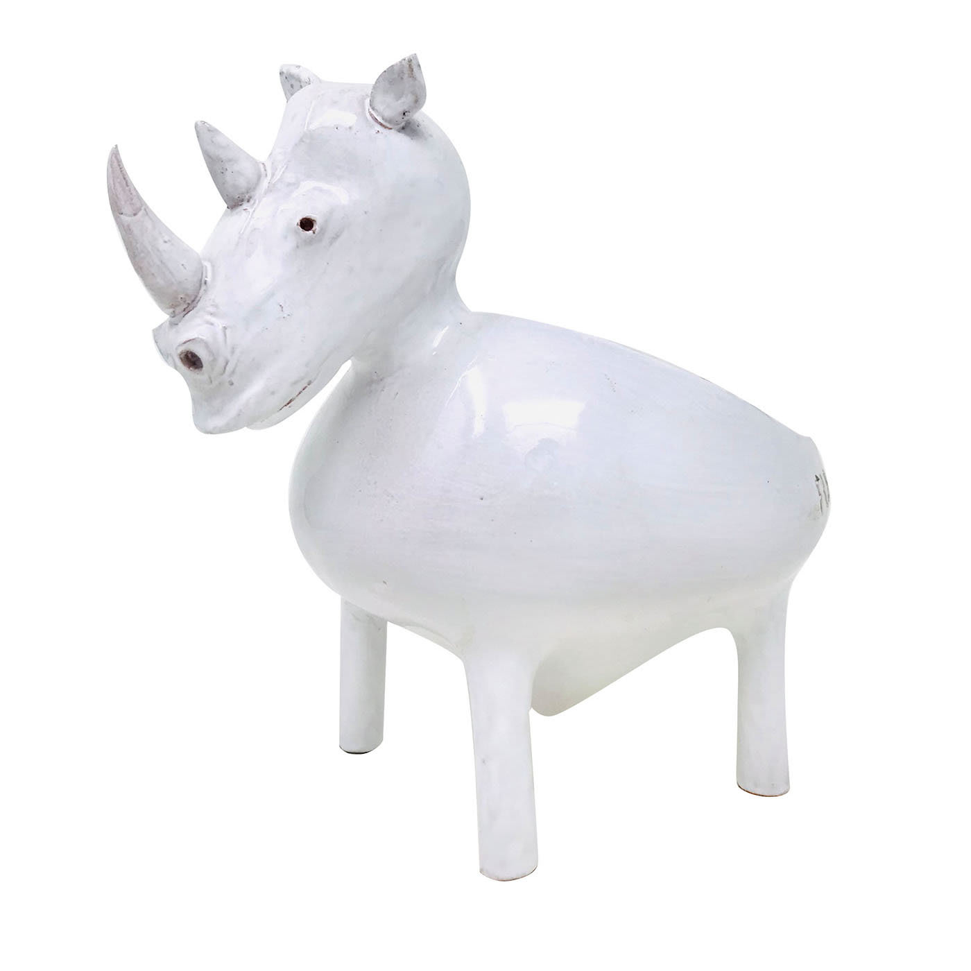 Medium White Rhinoceros Bowl  - Freaklab
