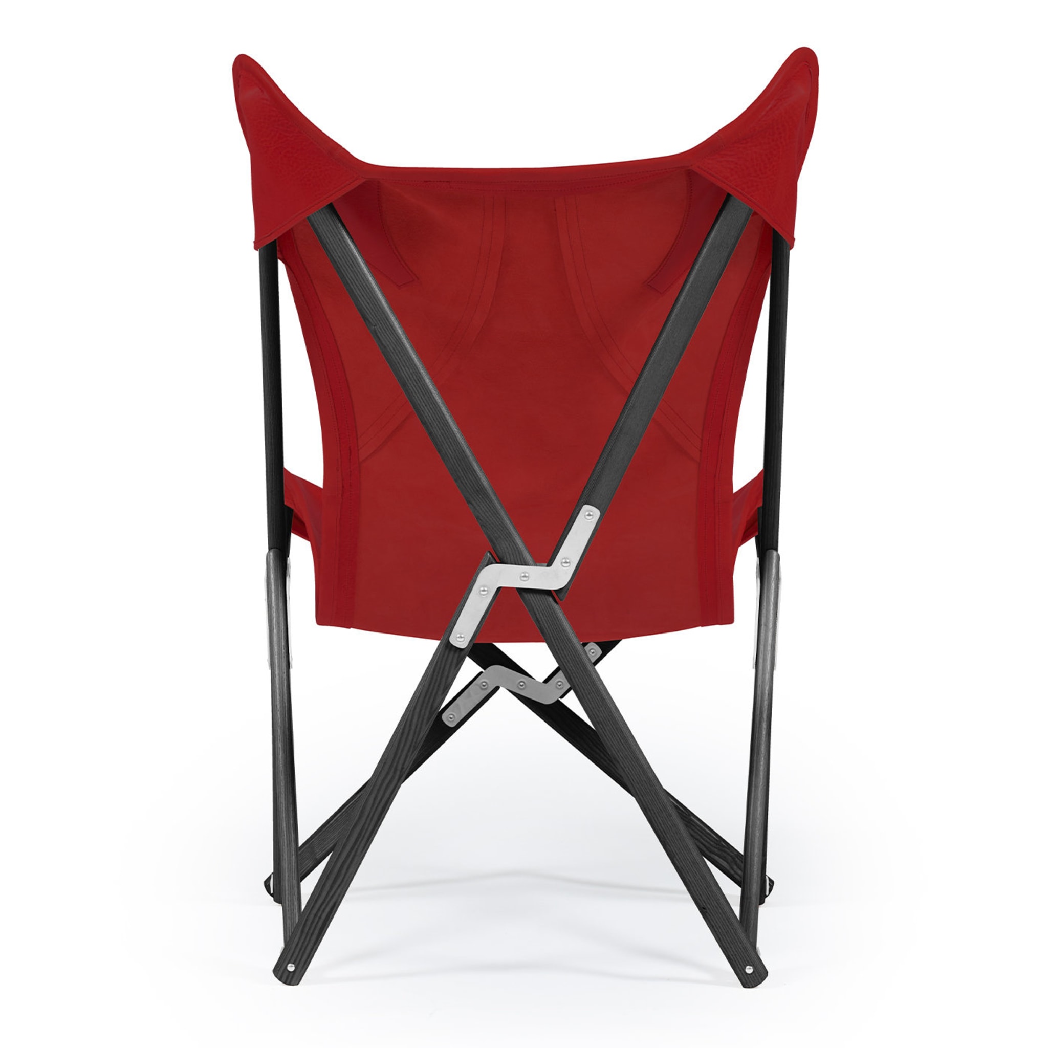 Tripolina Armchair in Red Leather - Alternative view 2