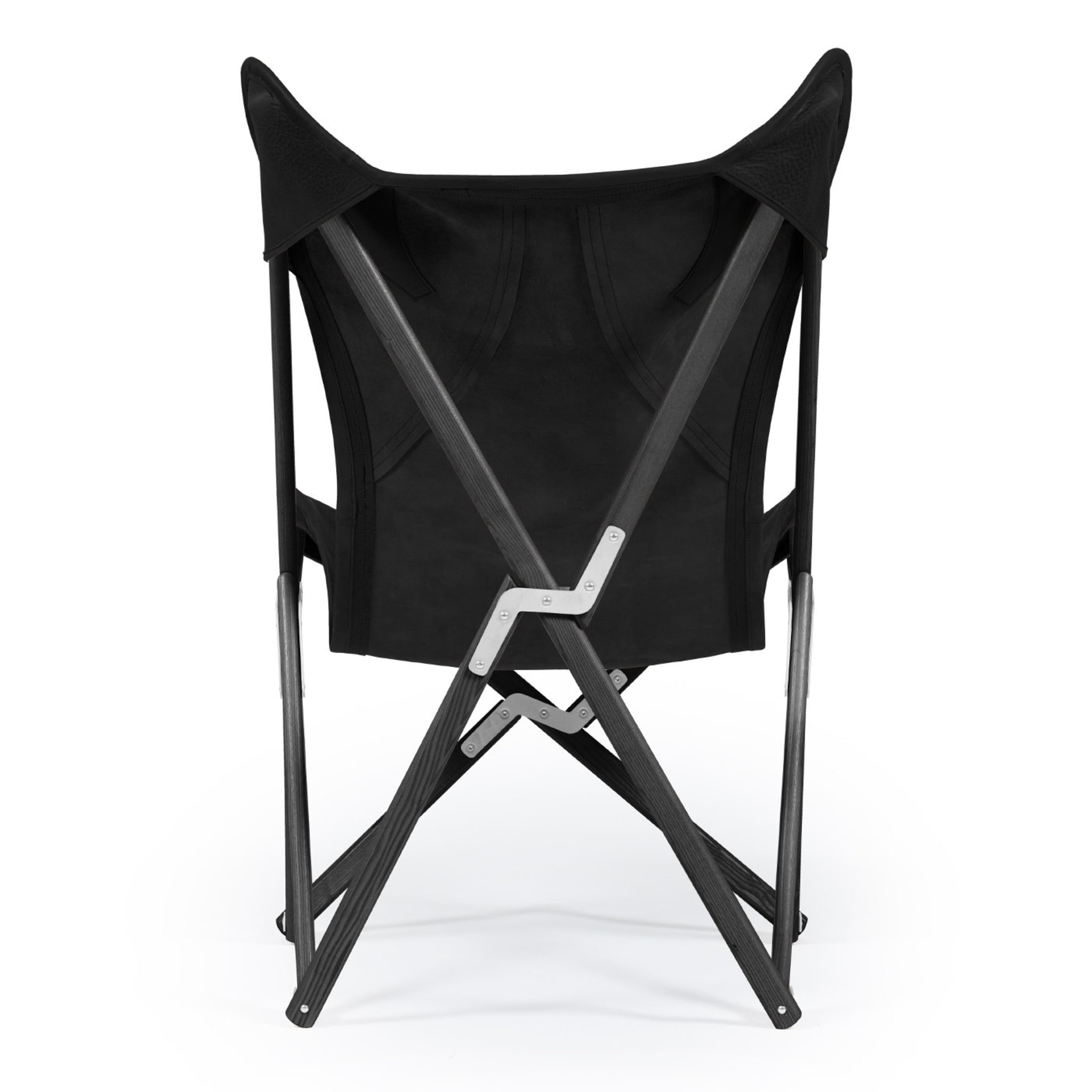 Tripolina Armchair in Black Leather - Alternative view 2