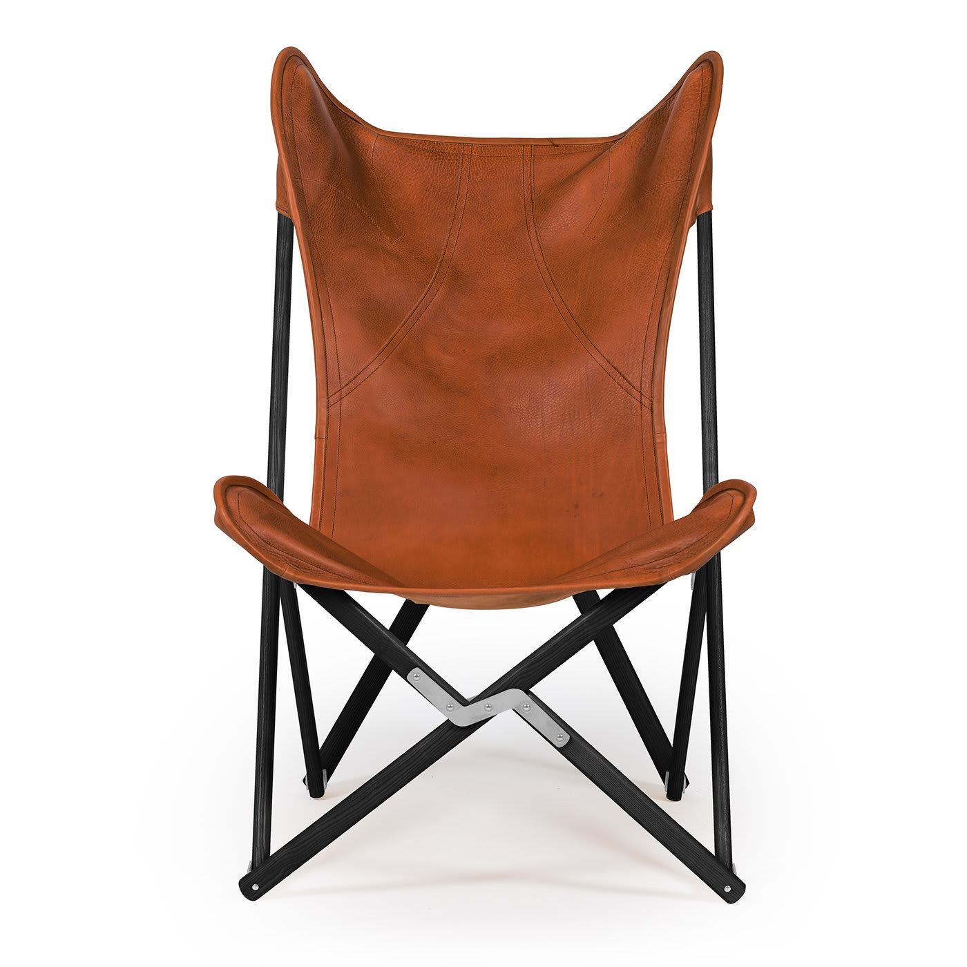 Tripolina Armchair in Brown Leather - Telami