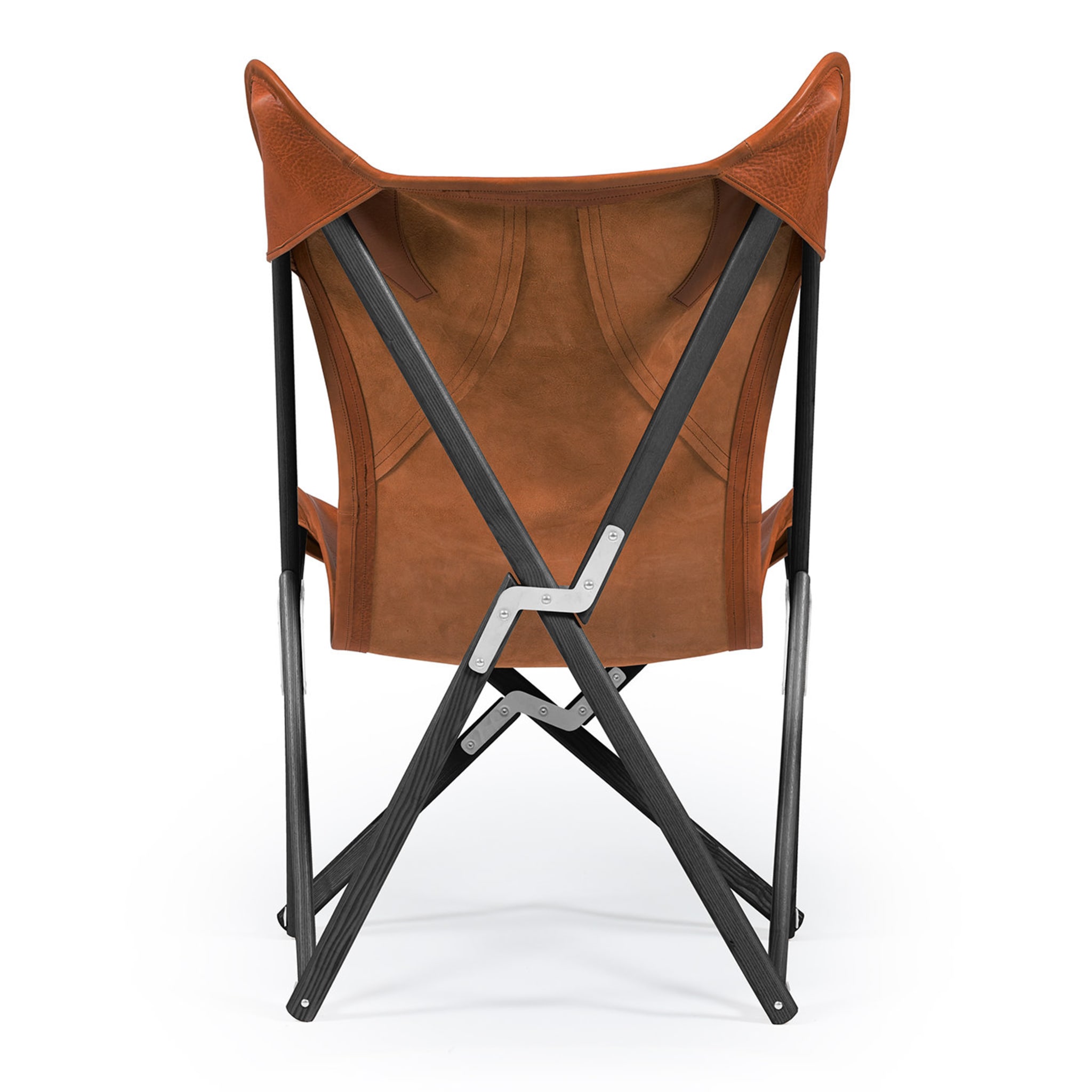 Tripolina Armchair in Brown Leather - Alternative view 2