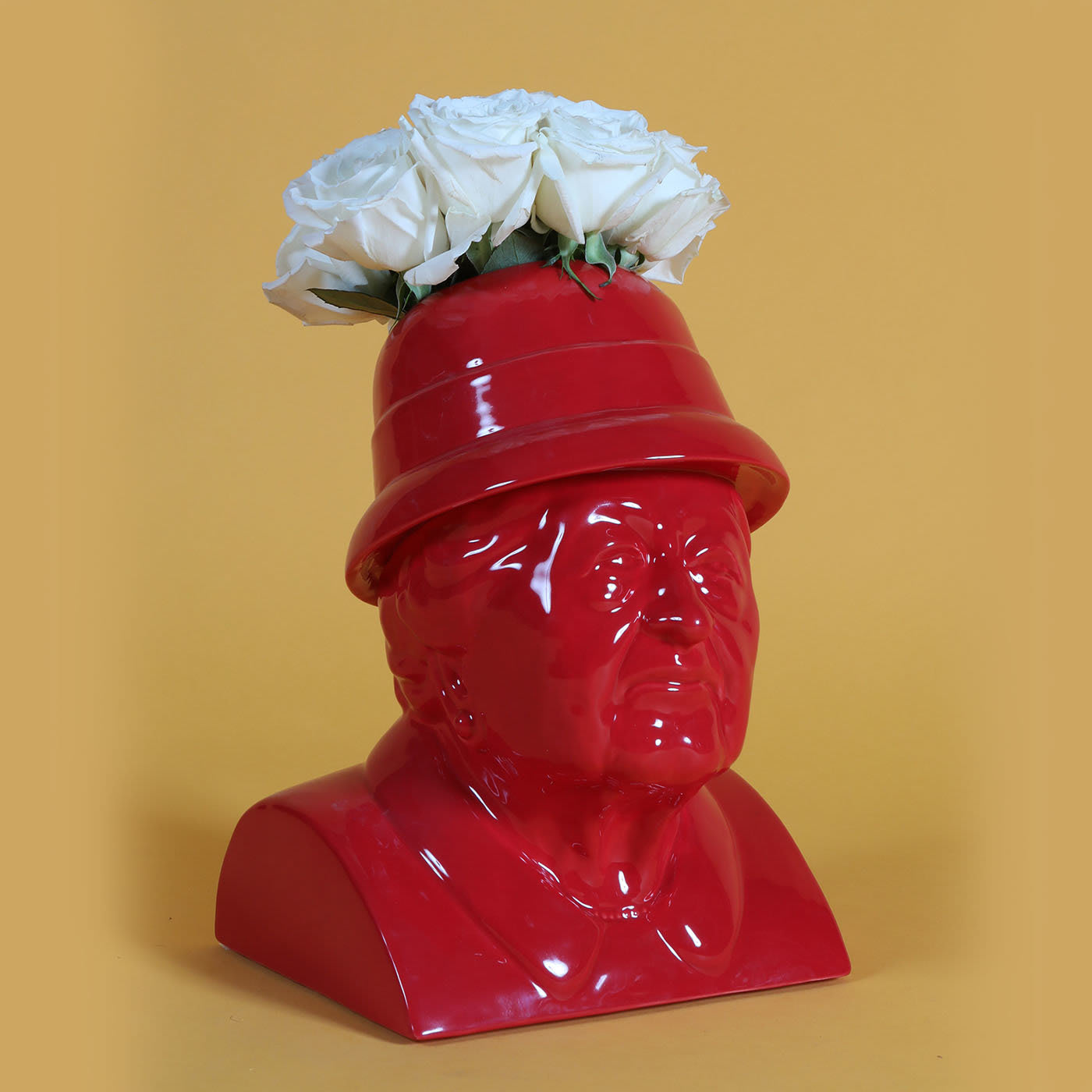 La Gisella Red Flowerpot by Jimmy D Lanza - Loopo